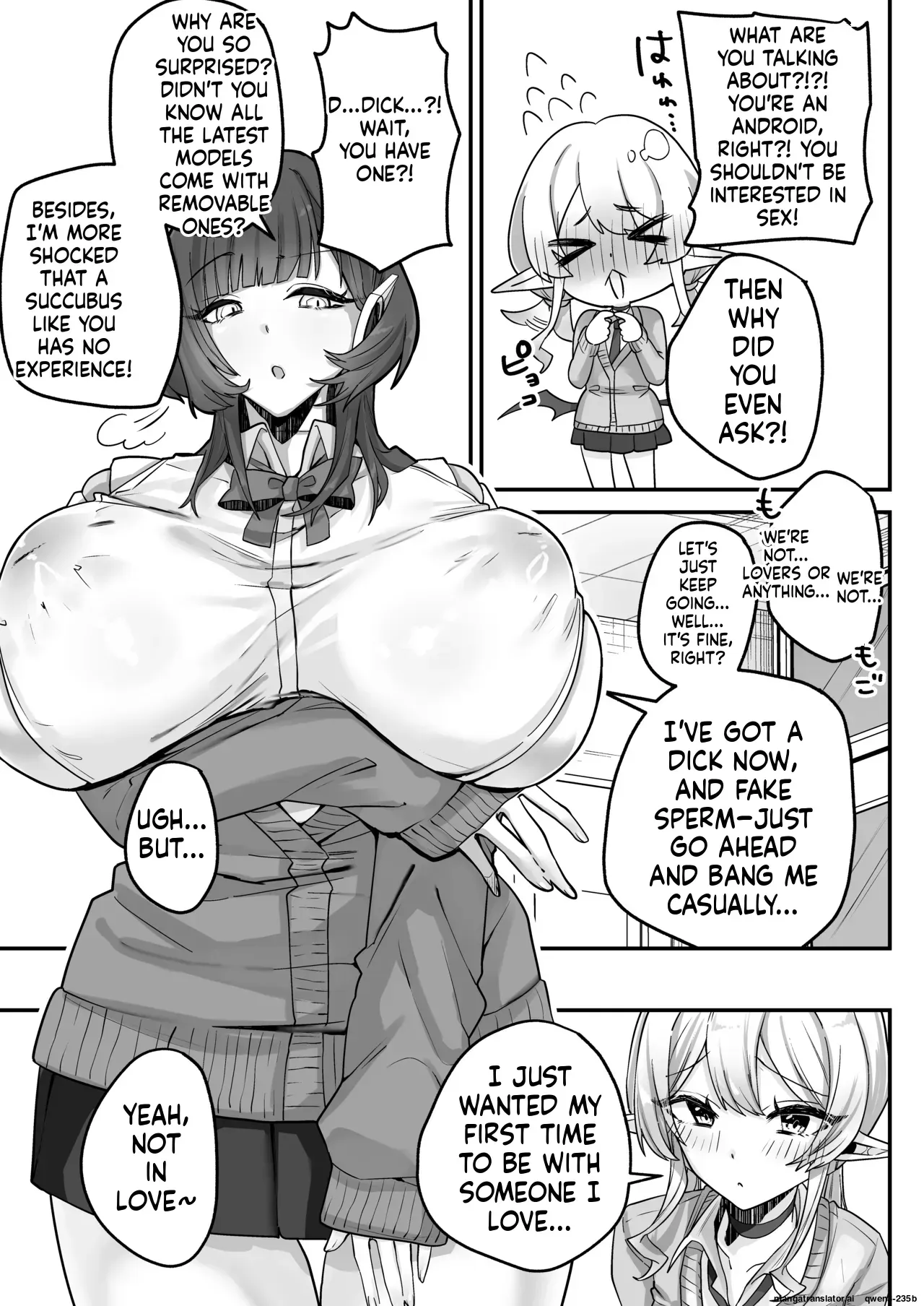 [Shafutsutei Shoudoku (Byakudan)] Houkago, Android to Succubus wa. | After School, Android and Succubus. [English] [Digital] - Page 6