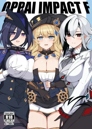 [Kyojinkou (Toyo)] OPPAI IMPACT F (Genshin Impact) [English] {Doujins.com} [Digital] cover