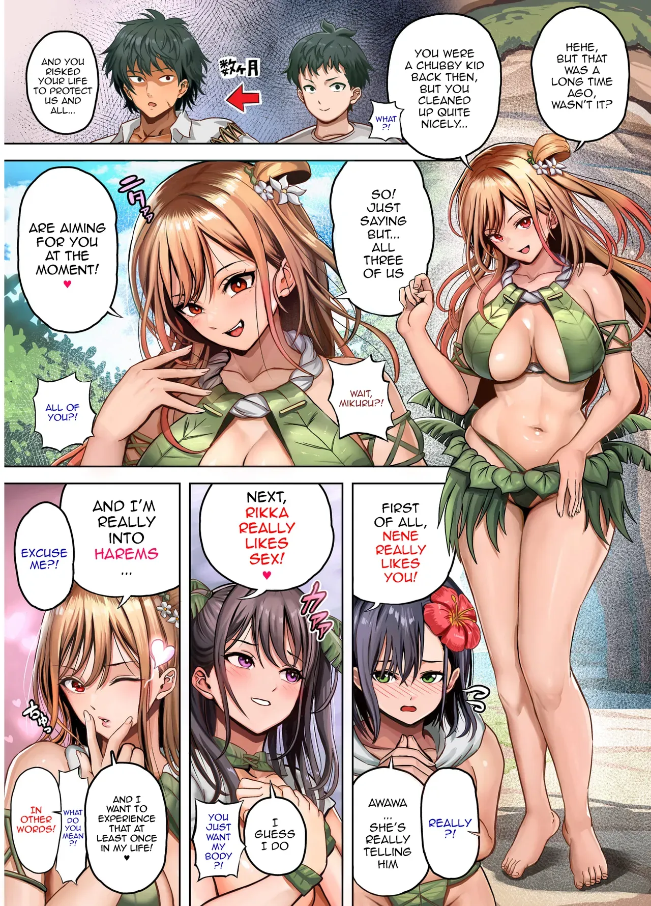 [Hokekiyo Carnival (Houhokekiyo)] Mujintou Sounan Harem | Deserted Island Castaway Harem  [English] {Doujins.com} - Page 10