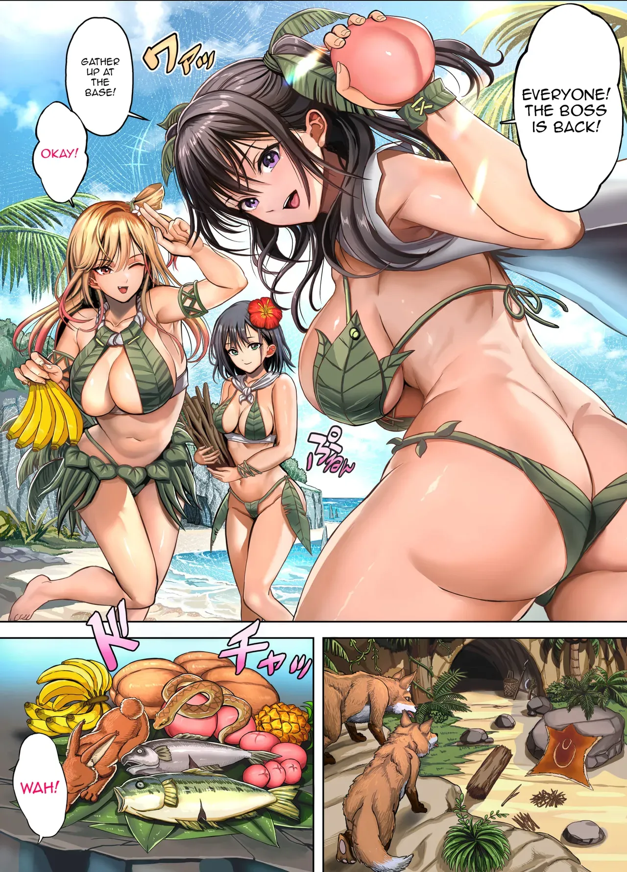 [Hokekiyo Carnival (Houhokekiyo)] Mujintou Sounan Harem | Deserted Island Castaway Harem  [English] {Doujins.com} - Page 6
