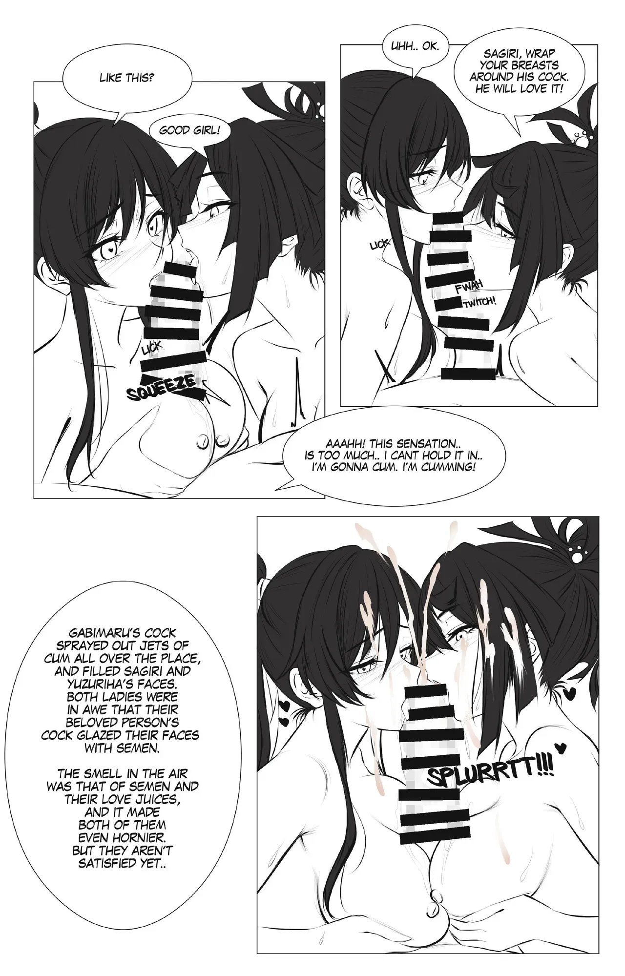 [Aishcream] Girl's Paradise - Sagiri Vs. Yuzuriha Pt. 1 (Jigokuraku) - Page 9