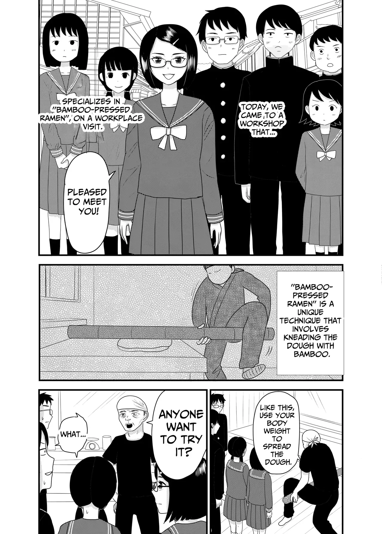 [Mizuko no Pasta (Kinoko Kurage)] Fully Naked Humiliating Bamboo Kneaded Ramen Noodles [English] [Translators Unite] [Digital] - Page 2
