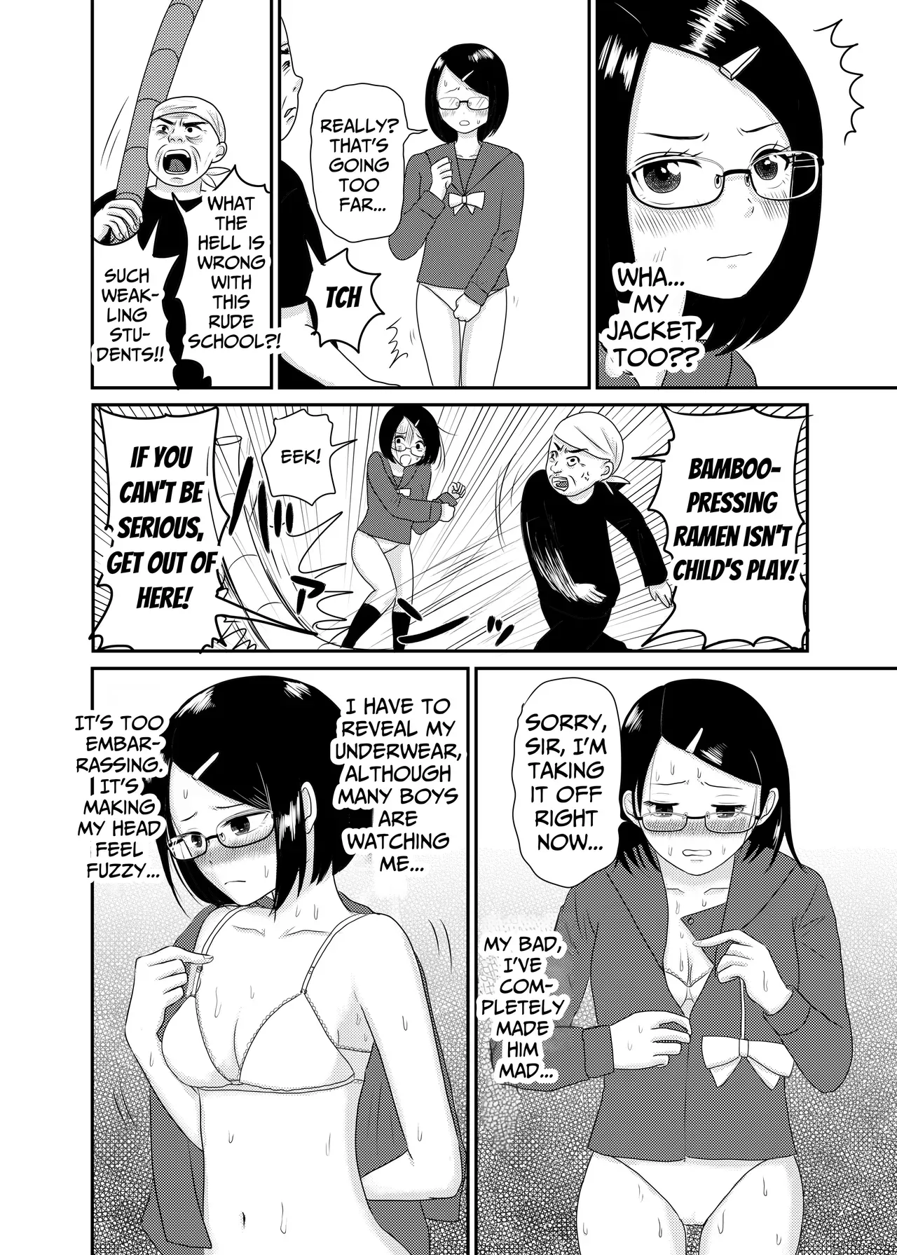 [Mizuko no Pasta (Kinoko Kurage)] Fully Naked Humiliating Bamboo Kneaded Ramen Noodles [English] [Translators Unite] [Digital] - Page 6