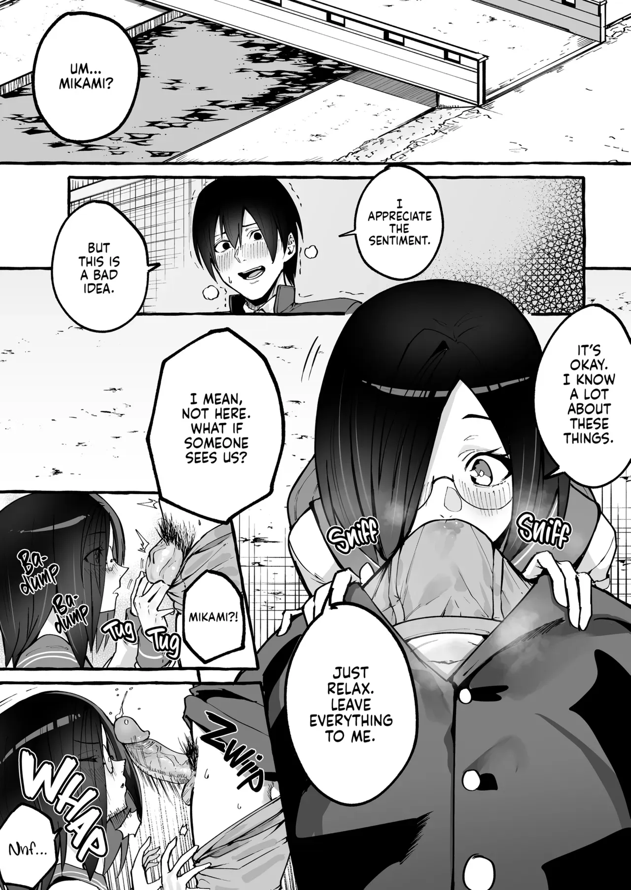 [Fuguta-ke] Kyonyuu Kanojo ni Hitasura Shibori Toraremakuru Hanashi | Squeeze Until Empty [English] [J18] [Decensored] [Digital] - Page 9