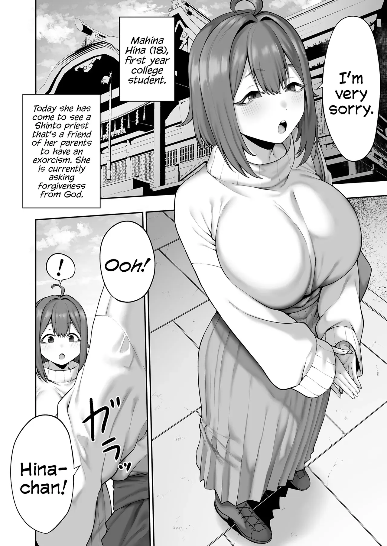 [Hitsuji no Udonya (Inamimi)] Muchi Muchi Tennen Joshidaisei no Dosukebe Jorei Taikenroku | The Chunky, Defenseless, Airheaded University Girl Get's A Crash Course In Perverted Exorcisms! [English] - Page 3