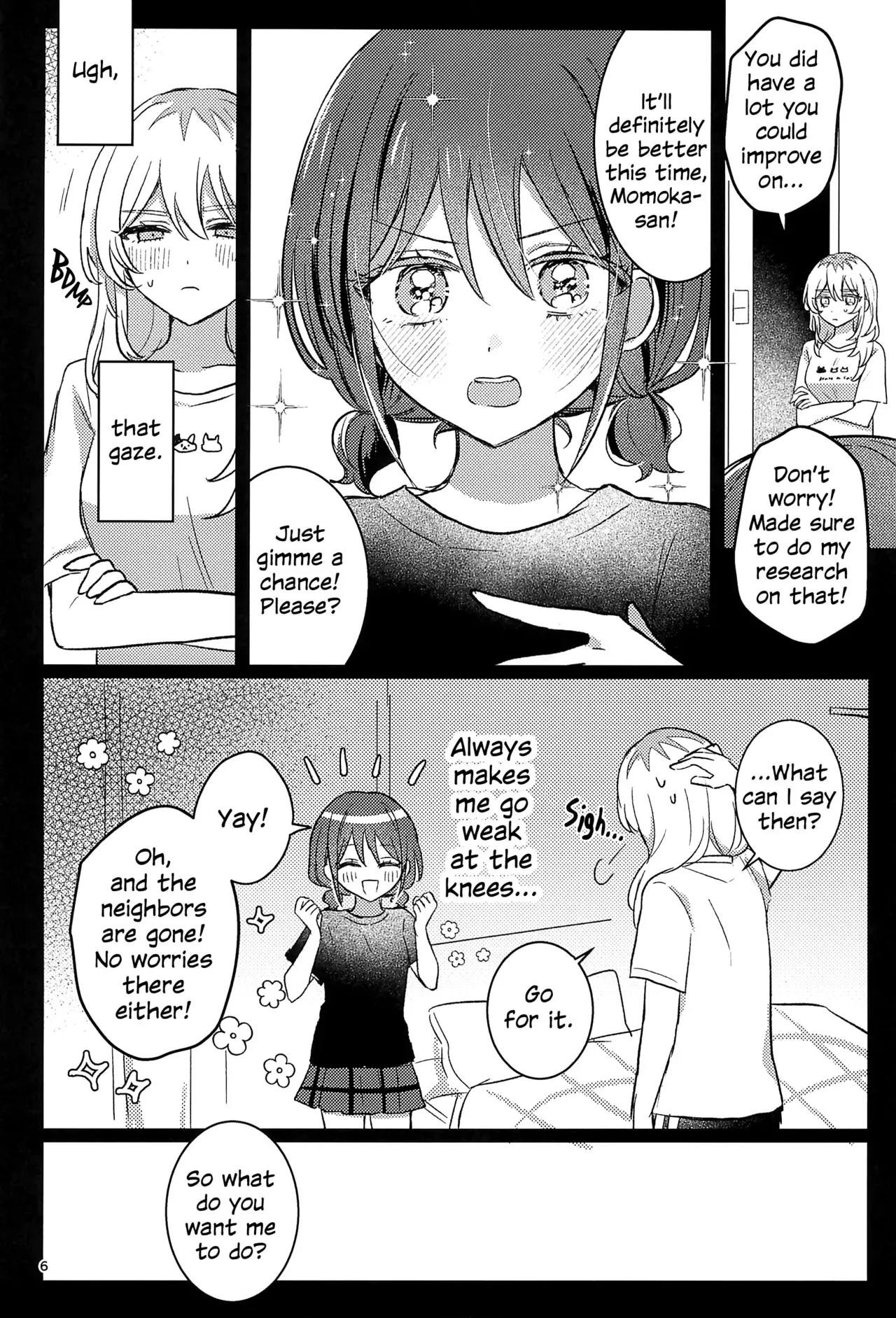 (Zenbu Buchikome. 7) [Hamu-chan Daisuki (Momi)] One Room, One Moment (Girls Band Cry) [English] - Page 5