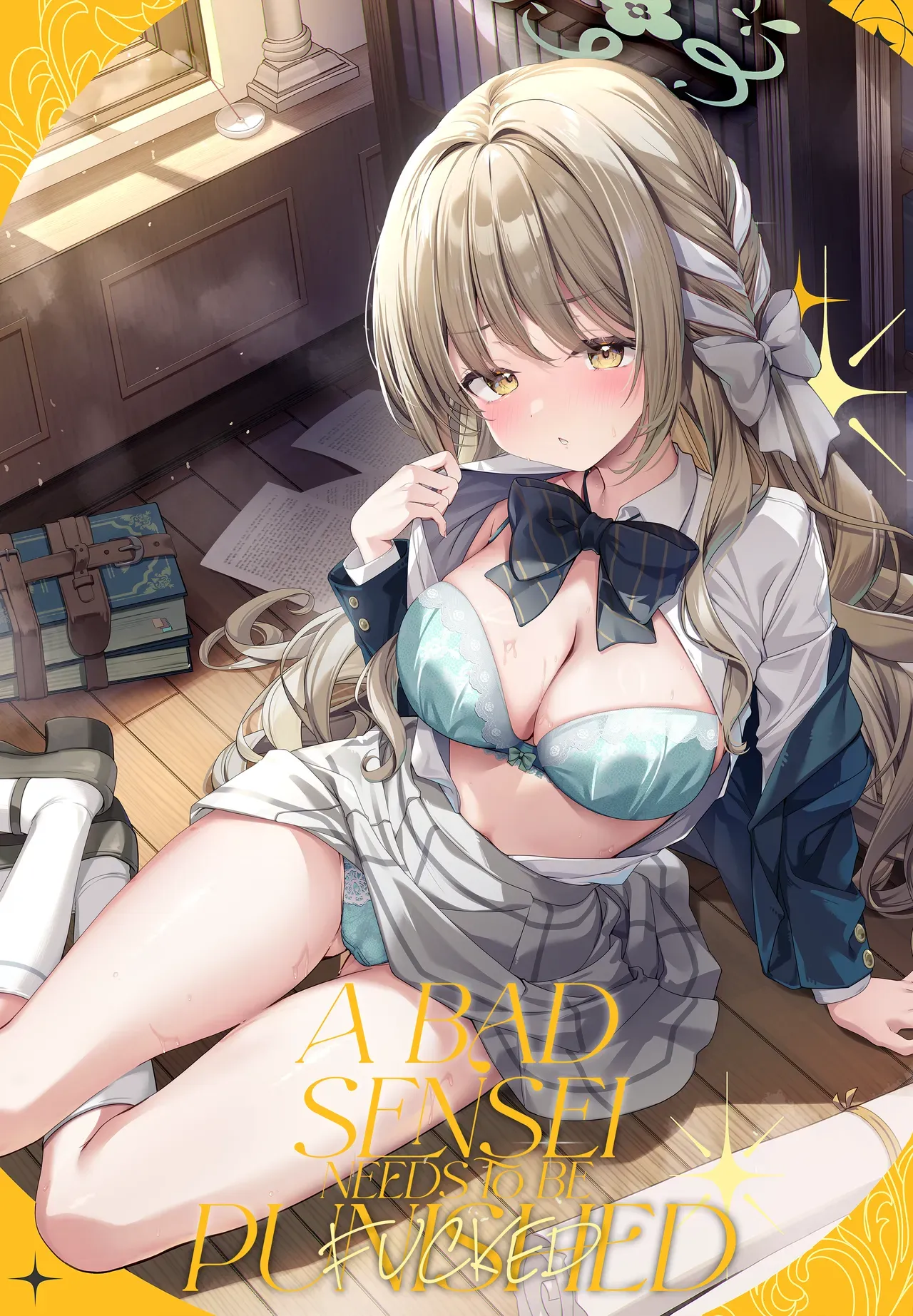 (C107) [Kinokomushin (Kinokomushi)] Warui Sensei ni wa, Oshioki ga Hitsuyou desu ne | A Bad Sensei Needs to Be Punished (Blue Archive) [English] - Page 1