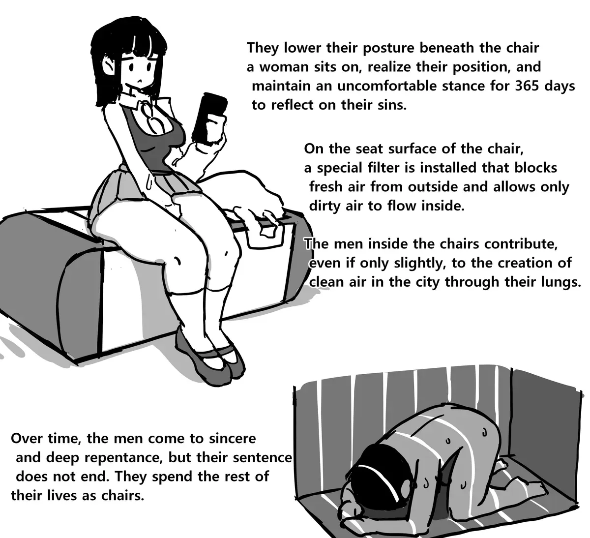 Pixiv( Au79 ) Public chairs in a world where women are superior to men - Page 2