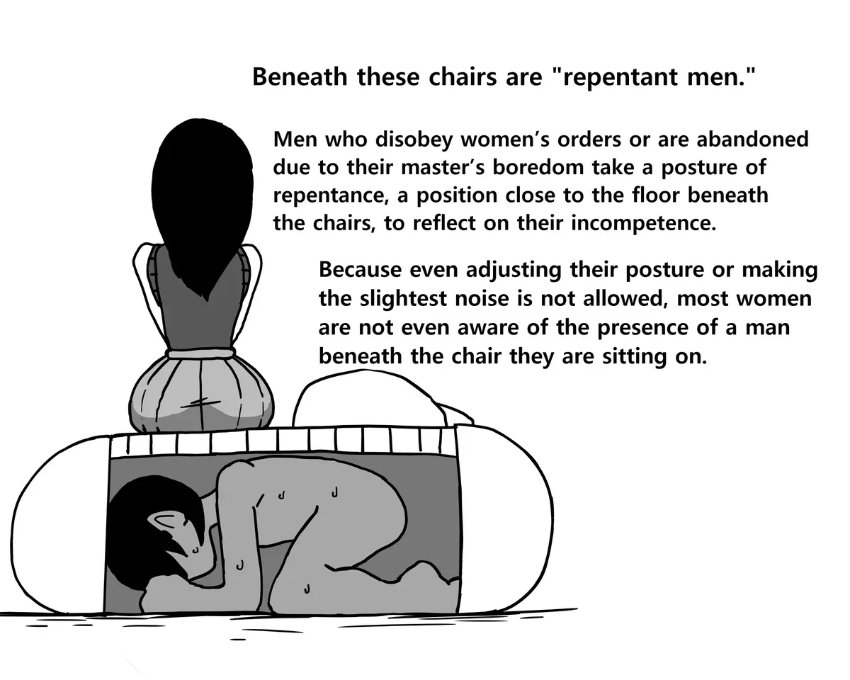 Pixiv( Au79 ) Public chairs in a world where women are superior to men - Page 3