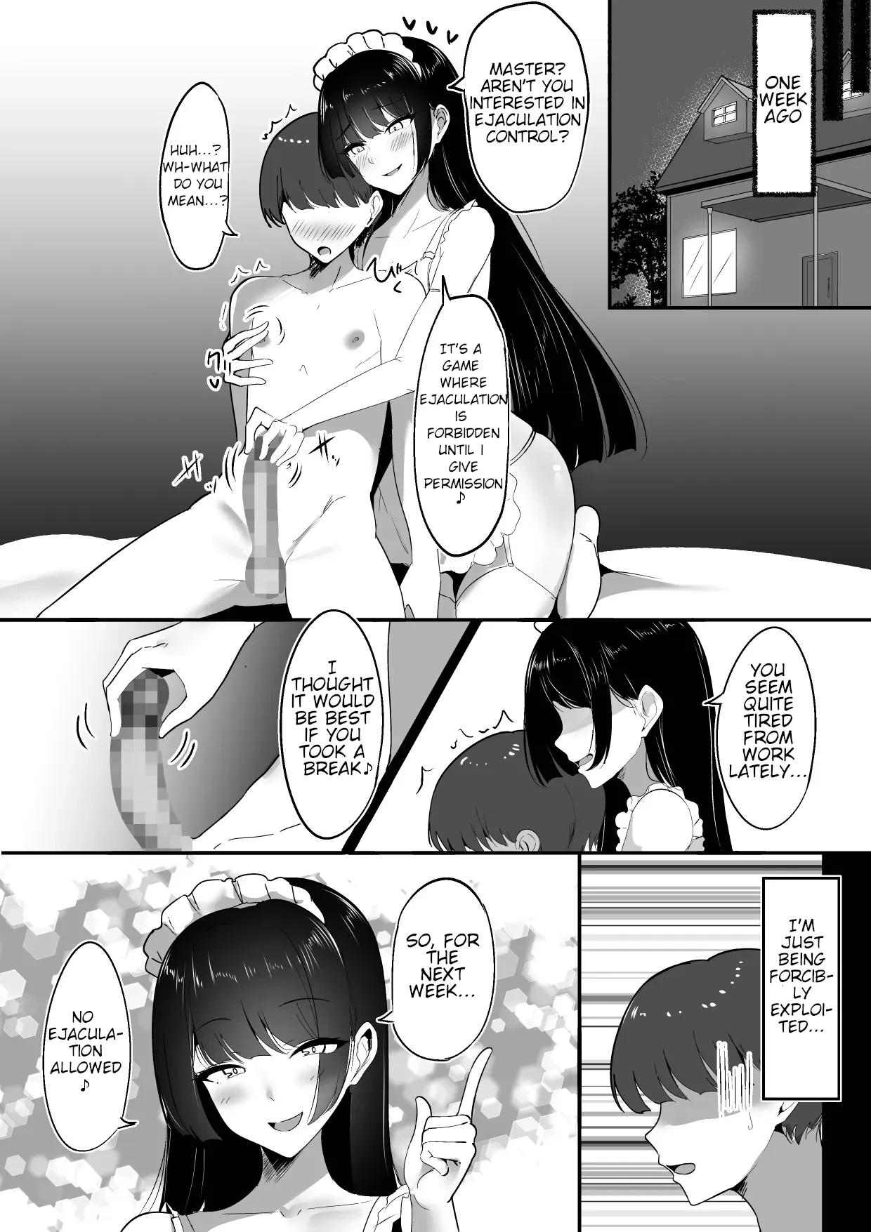 [Shura no Koubou (Shura)] Boku no Senzoku Maid wa Shasei Kanri ga Osuki | My Personal Maid Loves Ejaculation Control [English] - Page 5