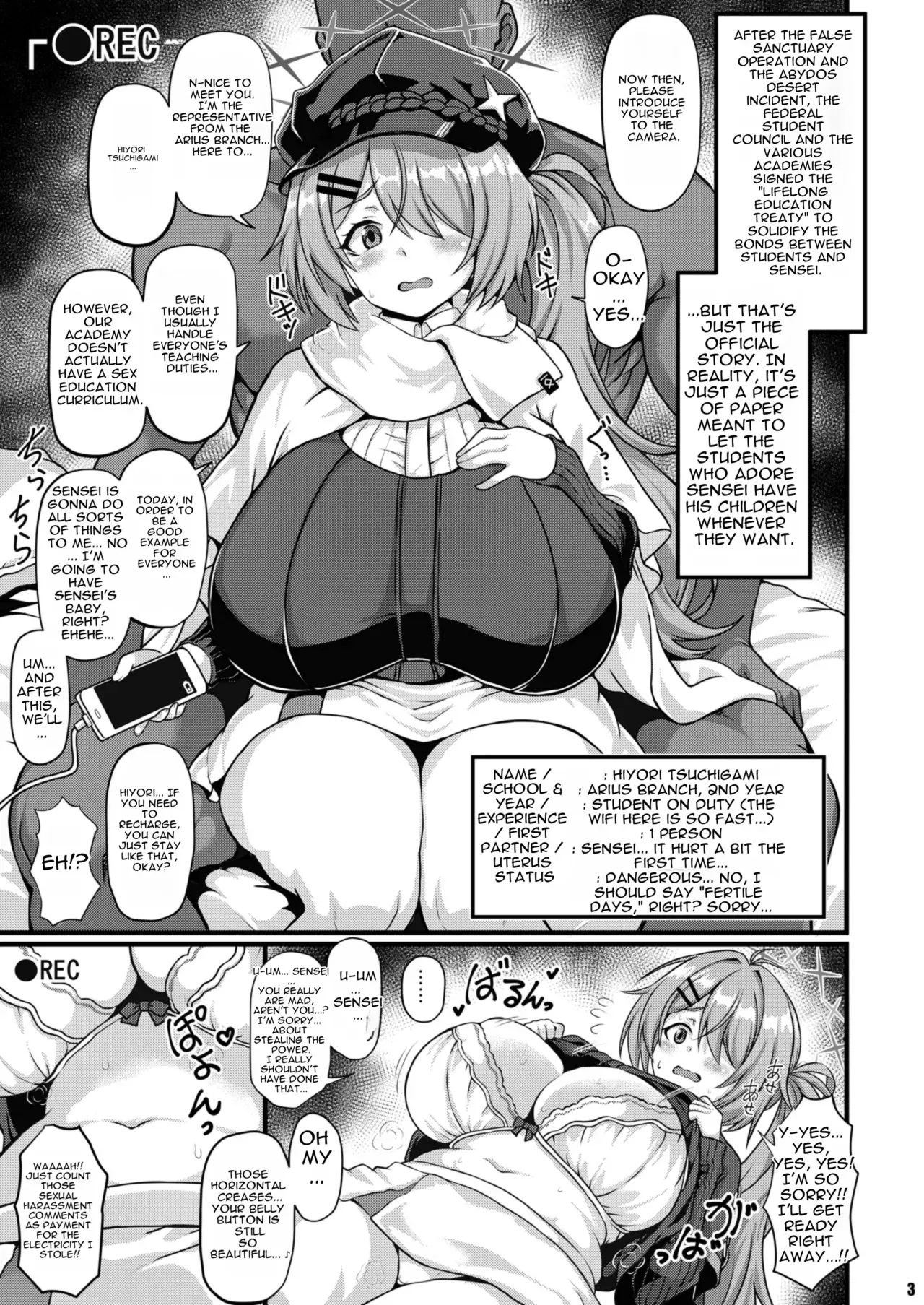 [Kasou Genjitsu (Hasekura Noise)] THE Haramase Tsuchinaga Hiyori (Blue Archive) [English] [Digital] - Page 2