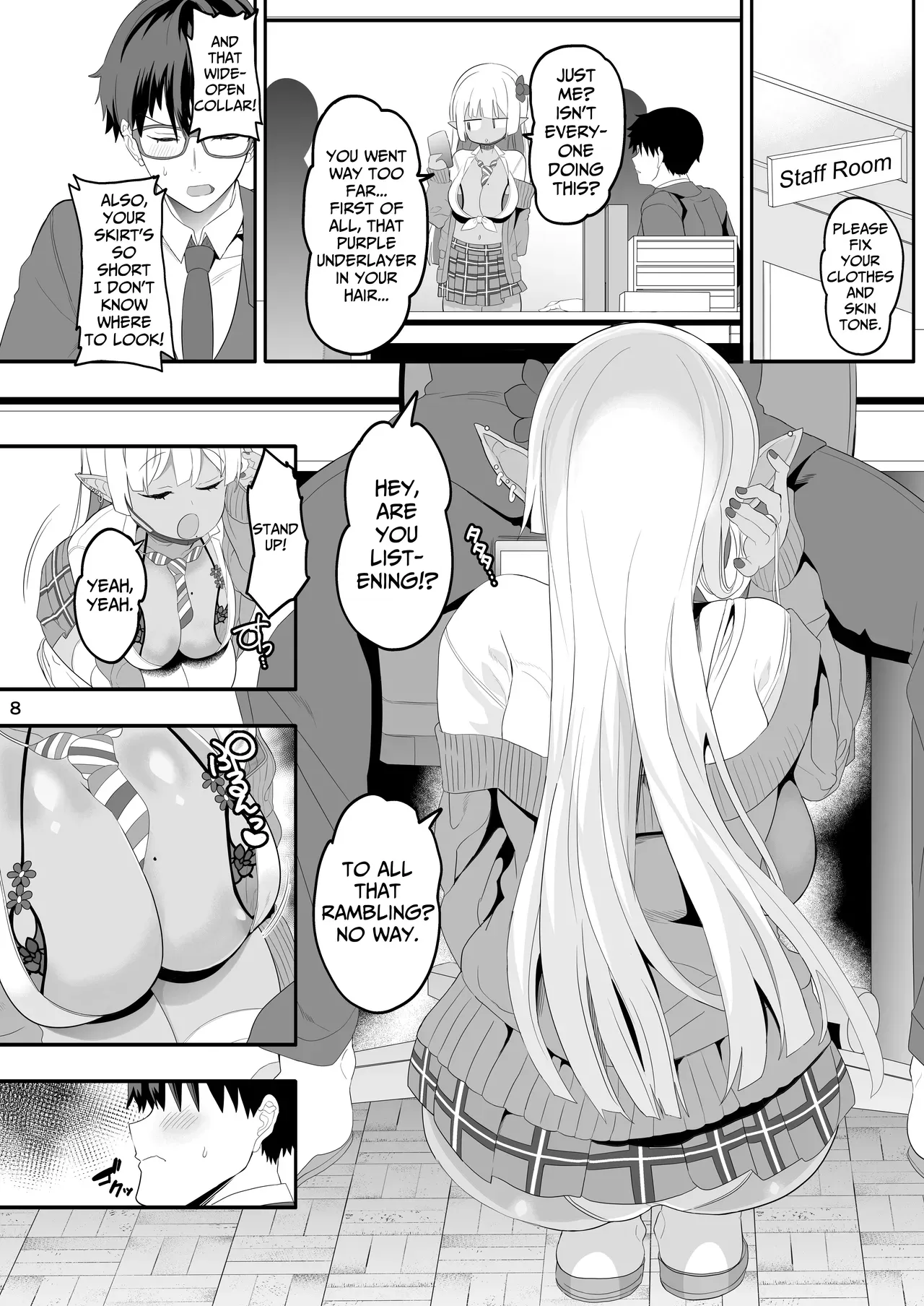 [Union Bust (Kazutaro)] Kanzen ni Gal Ochi Shita Ryuugakusei Elf no Shidouhou | How To Train An Elf Exchange Student Who Has Become A Total Gyaru [English] {lethal dolphin} [Digital] - Page 8