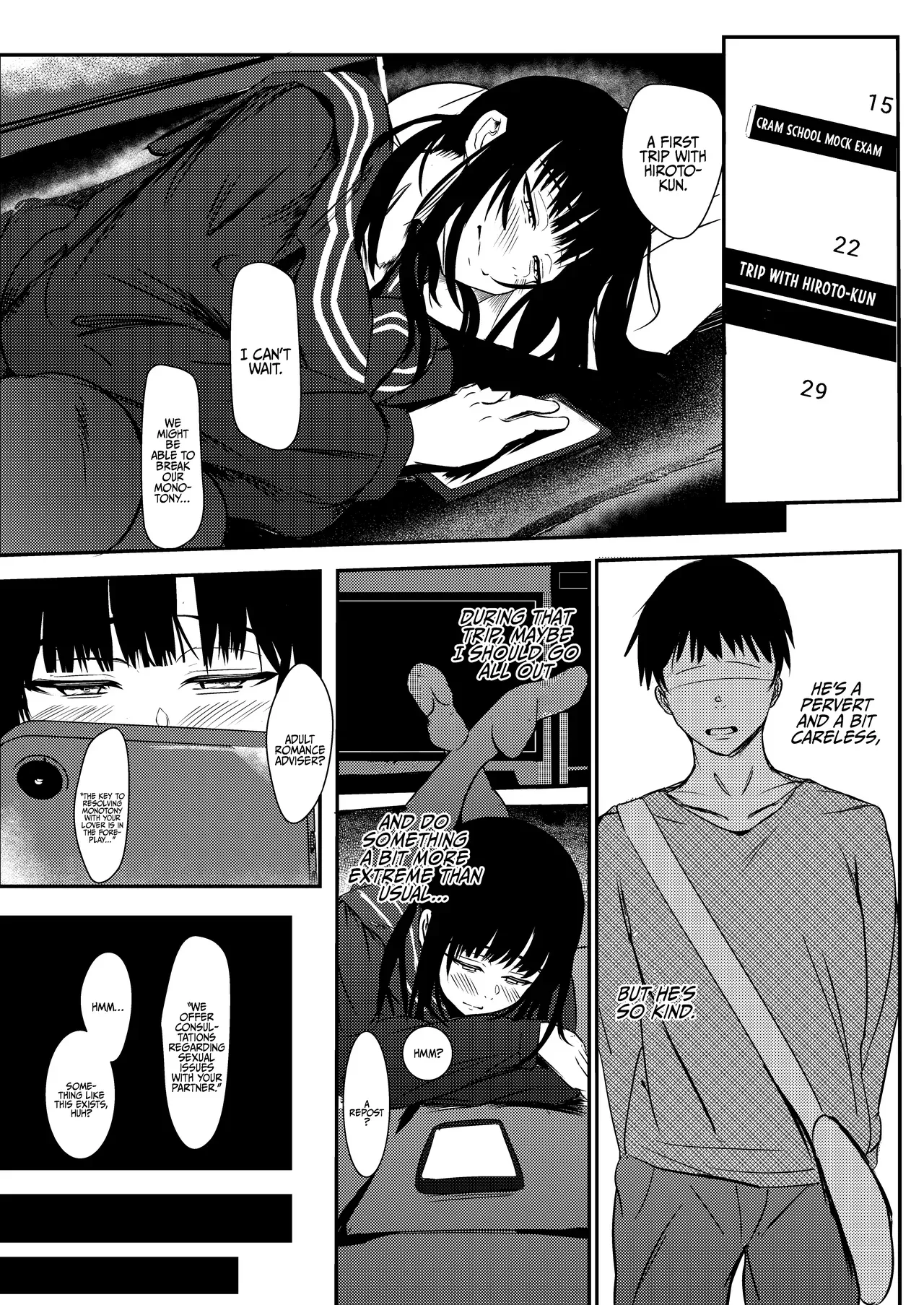 [Kyuujitsu Kakarichou (NekoTamas)] Tokumei de Kare to no Seijijou o Soudan Shitara | When I Tried to Anonymously Get Advice for MY Sex Life with My Boyfriend I Got Turned Into a Bitch with Baby-Making Sex [Shortened] [English] {Doujins.com} [Digital] - Page 4