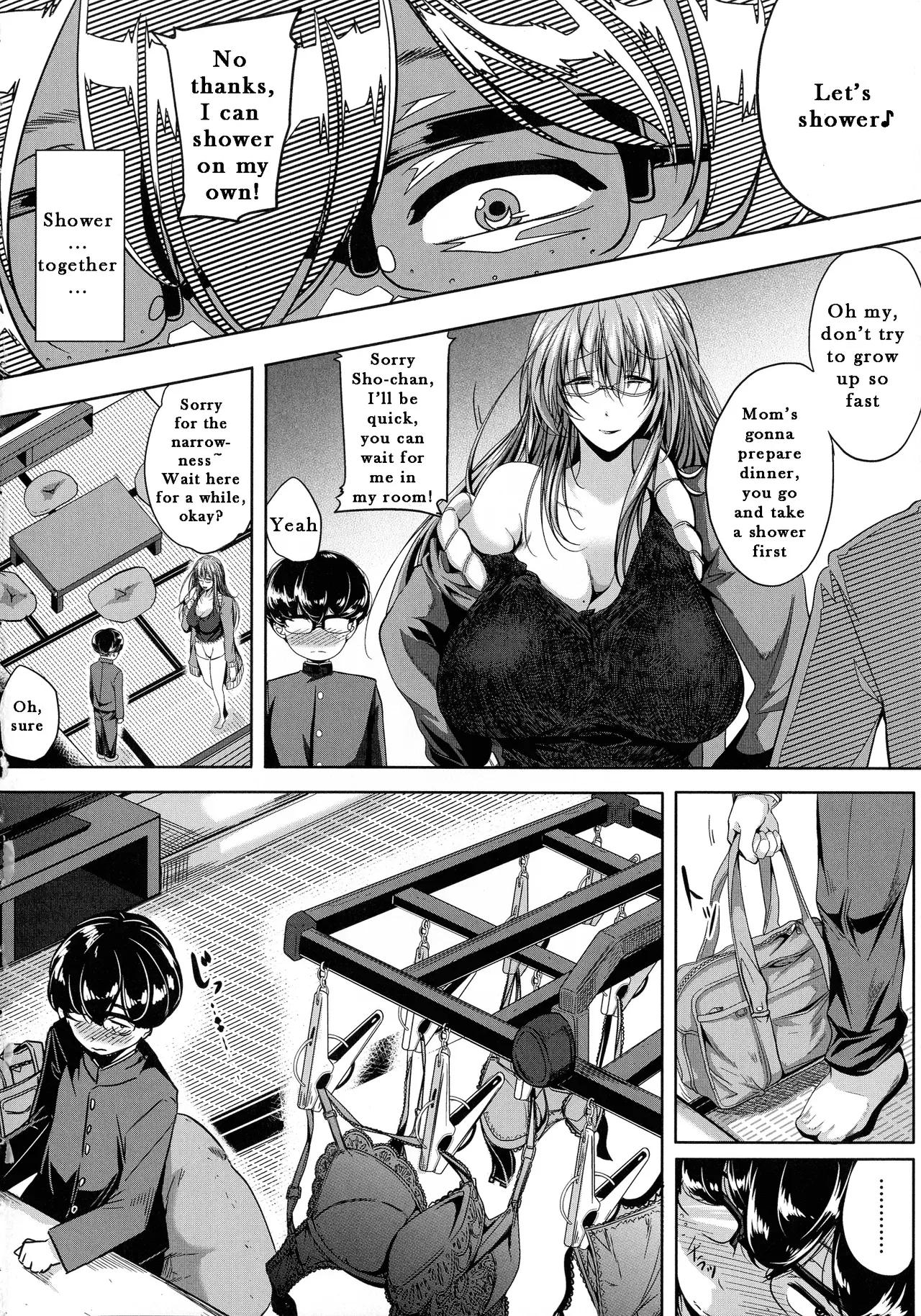 [Emine Kendama] Seiyoku Mamire no Tsumamigoro - Friend Mother[English] - Page 9