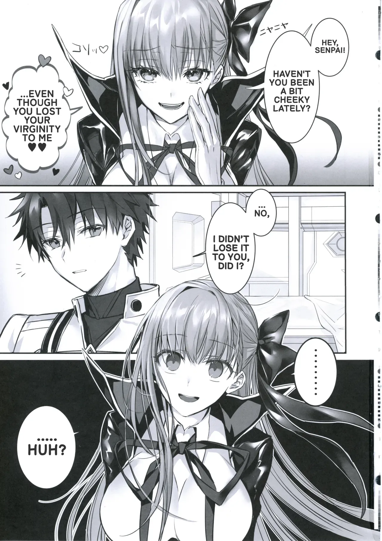 (C106) [3V2Umezakoori70 (Midou Pengin)] Senpai, aren't you being a bit cheeky lately Even though you lost your virginity to me♡♡  (FGO) (English) - Page 2