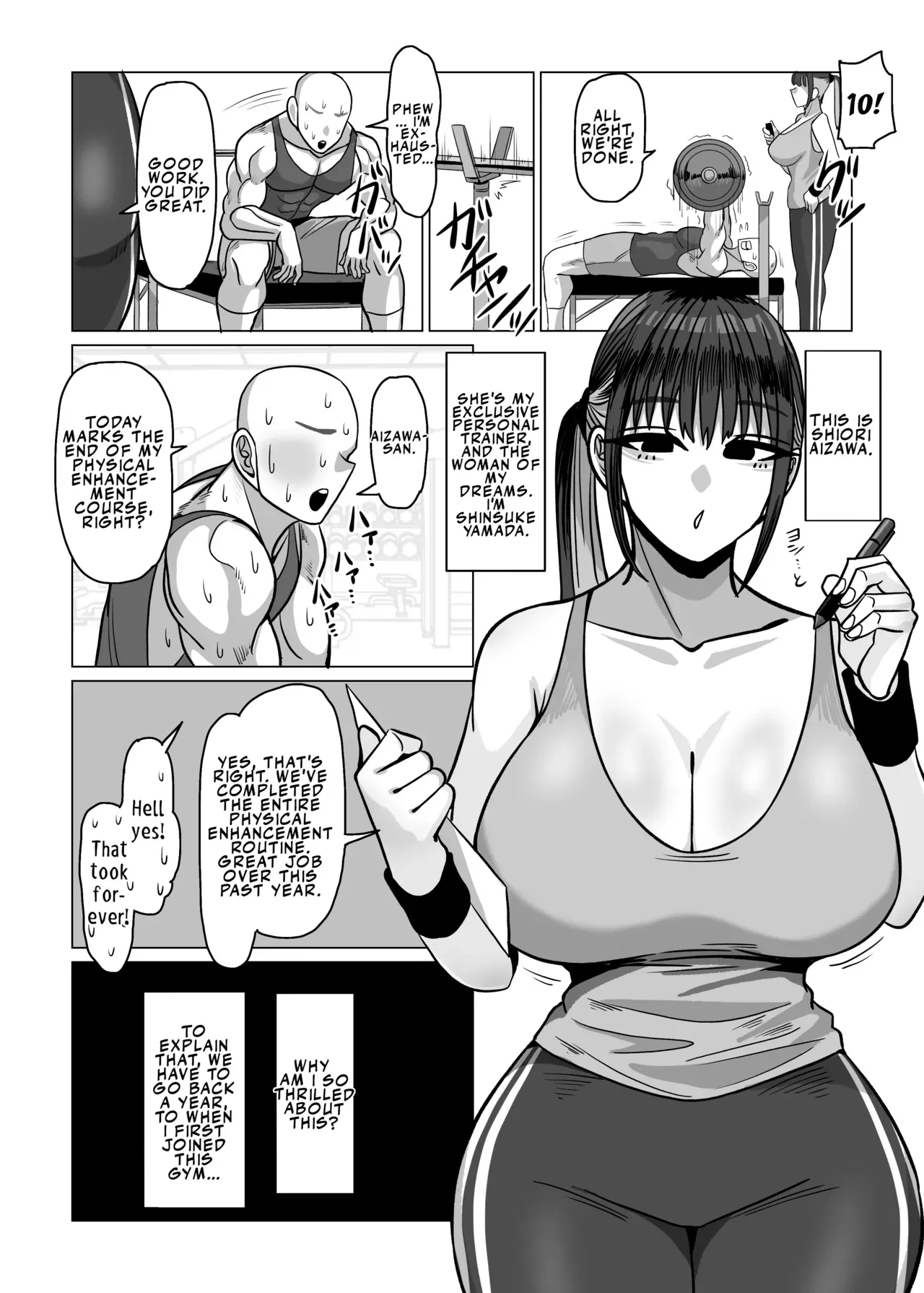 [Onigiri to Okazu (Echigooriman)] SEX Personal Trainer no Muhyoujou Kyonyuu Onee-san ni Tantan to Fude Oroshitemorau Hanashi | The Story of Having My Virginity Clinically Taken by an Expressionless, Big-Breasted Sex Personal Trainer [English] [LKK•Scans] - Page 3
