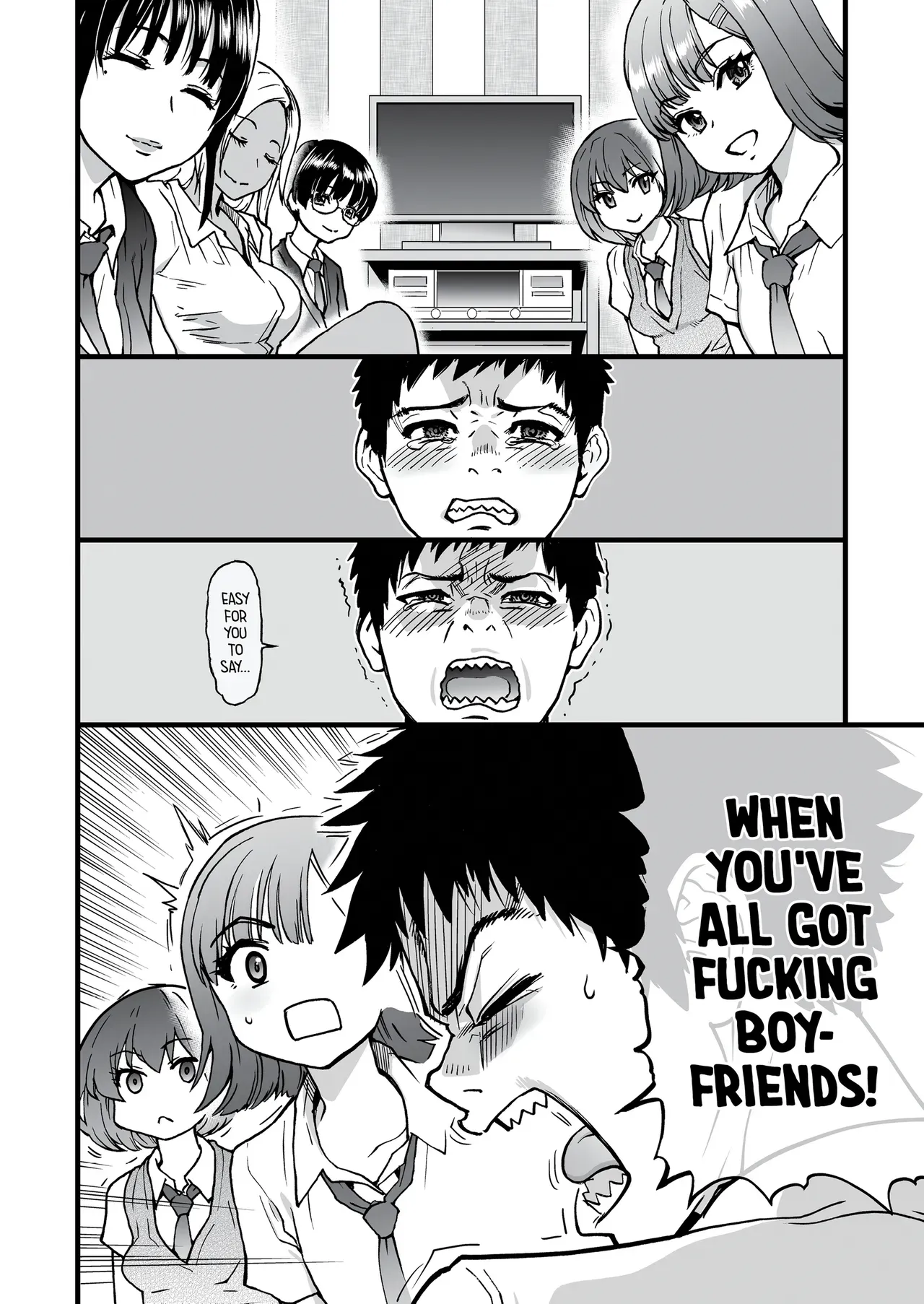 [Okina Keikaku (Shiwasu no Okina)] 100-Kai Furareta Zetsubou-teki ni Motenai Ore o Awarenda Kareshi Ari Onna Tomodachi ga Nandemo Eroi Koto Yarasete Kureta!! | Pity Party in My Pants [English] [J18] [Decensored] [Digital] - Page 9