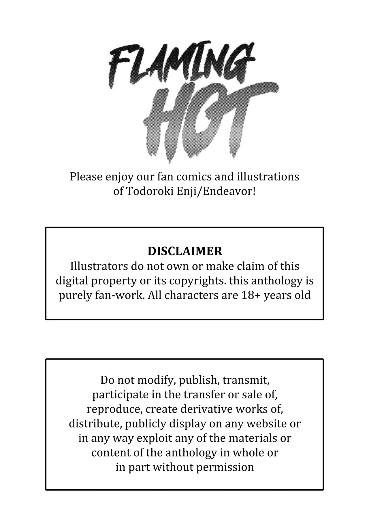[Kaito Draws / BARAyot / kimakkun / SeitanicBeef] FLAMING HOT - Endeavor Anthology [English] - Page 3