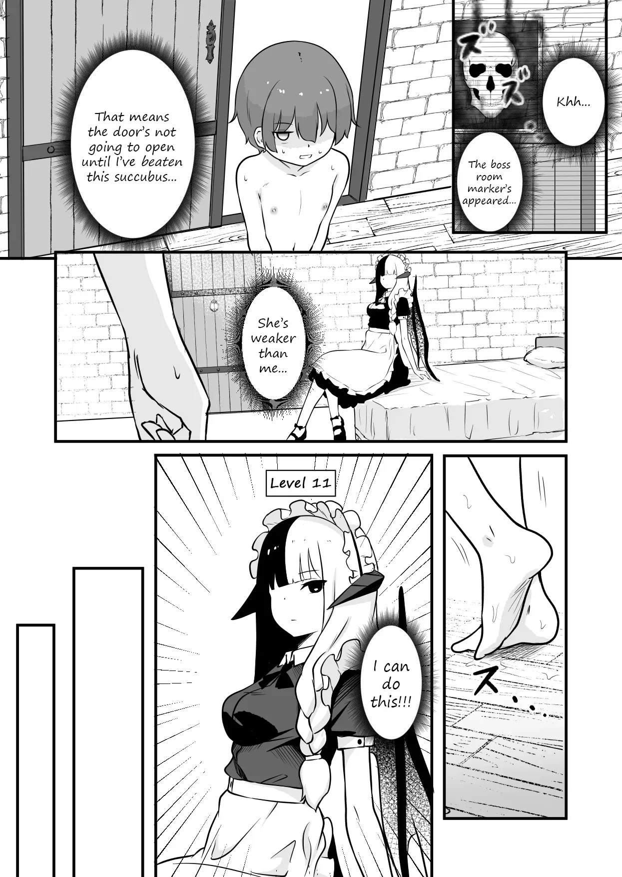 [Permission (Zandoro)] Succubus no Oyado ni Goyoujin ~Succubus ni Shimeagerarete Ochinchin kara Level o Shibori Torareru Ohanashi~ [English] [Decensored] - Page 9