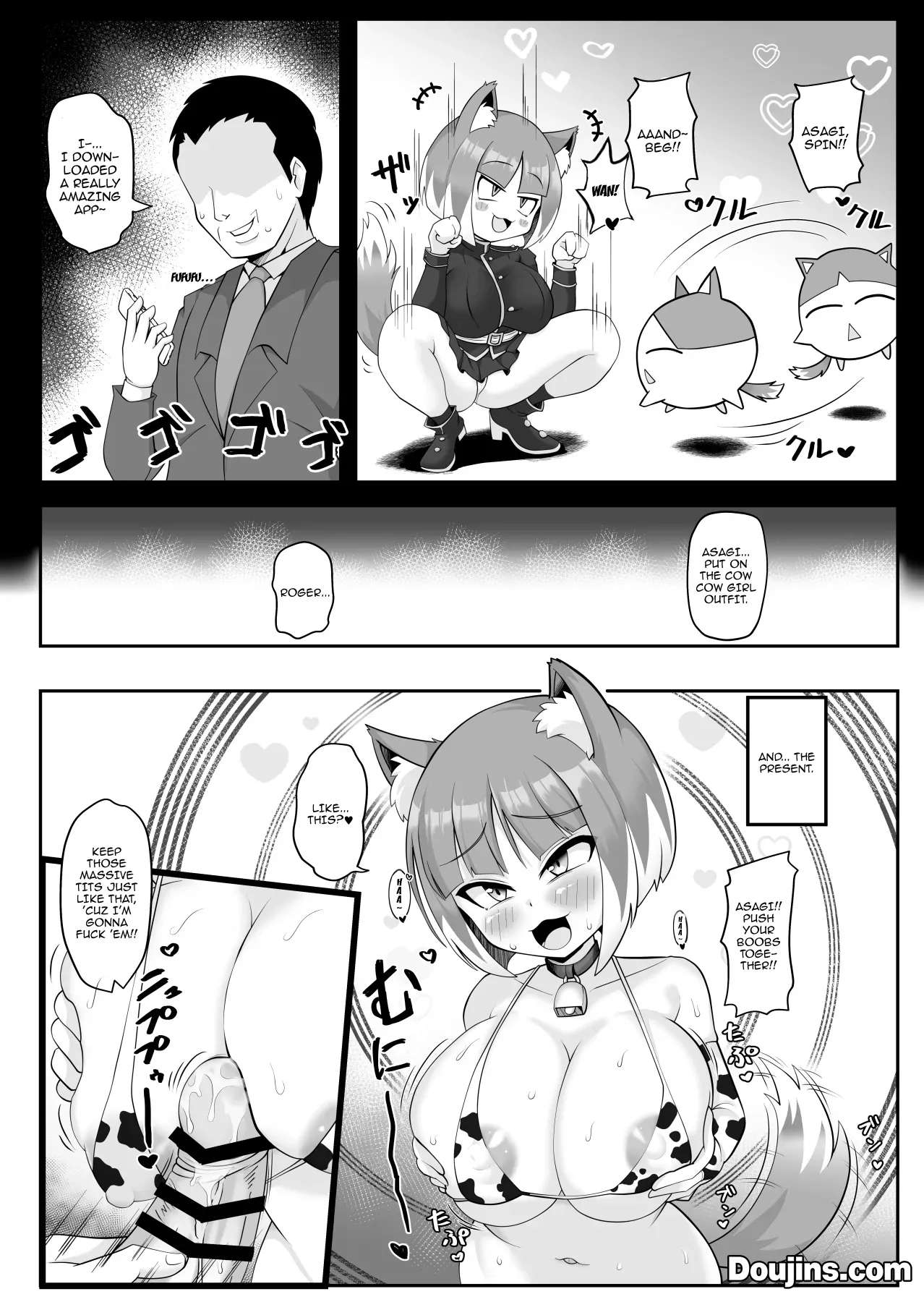 [Baira way (Yoshikage)] Mibu no Ookami Asagi Sennou Appli de Mesuinu Ochi | Wild Wolf Asagi Becomes A Bitch With A Hypnosis App (Bomber Girl) [English] {Doujins.com} [Digital] - Page 9