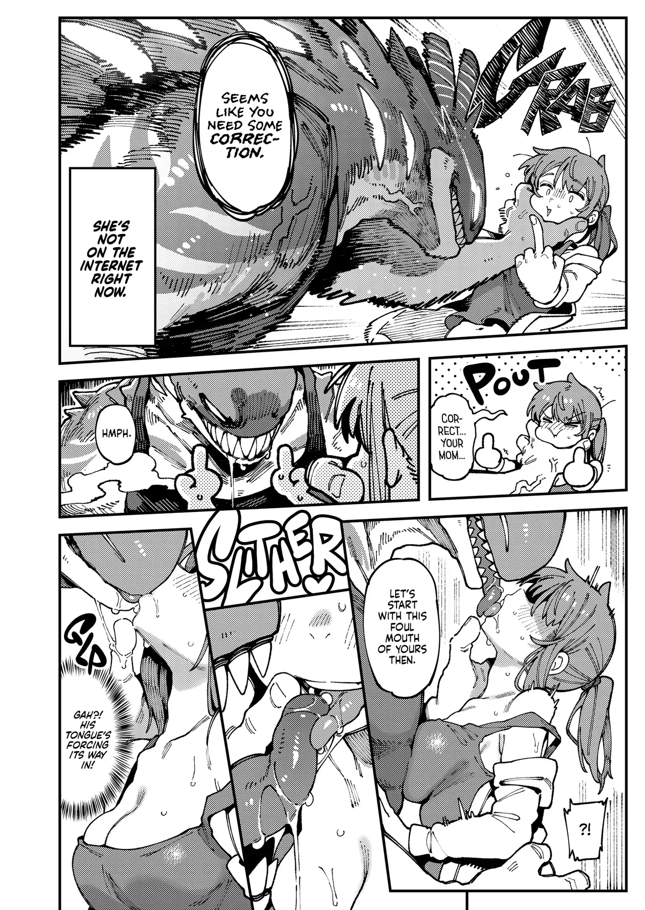 [Hoshoku Shoujo (Karasu Chan)] Watashi ni Konna Kuchi Kiite, Oya Gatcha Shippai shita no ka | Don't Feed the Trolls [English] [J18] [Decensored] [Digital] - Page 9