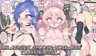 [Mimonel] Saiketsu-kan-tachi no yoridori nama onaho♥ | The Judges' Choose-Your-Own pocket pussy ♥ [English] [Shiririn] cover