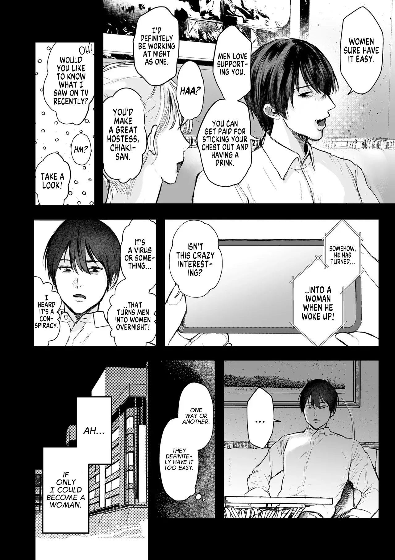 [Shikabanekamo] How the Gloomy Me Took Charge of my Own Life by Becoming a Hostess (Shingata! TS Virus Outbreak) [English] [GTF] - Page 2