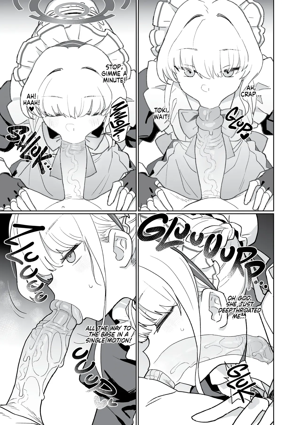 [Ballistic onahole (Б)] Dokidoki Toki Meki Maid Kiss | Maid Made for Making Out (Blue Archive) [English] [Summer Salt] [Decensored] [Digital] - Page 10