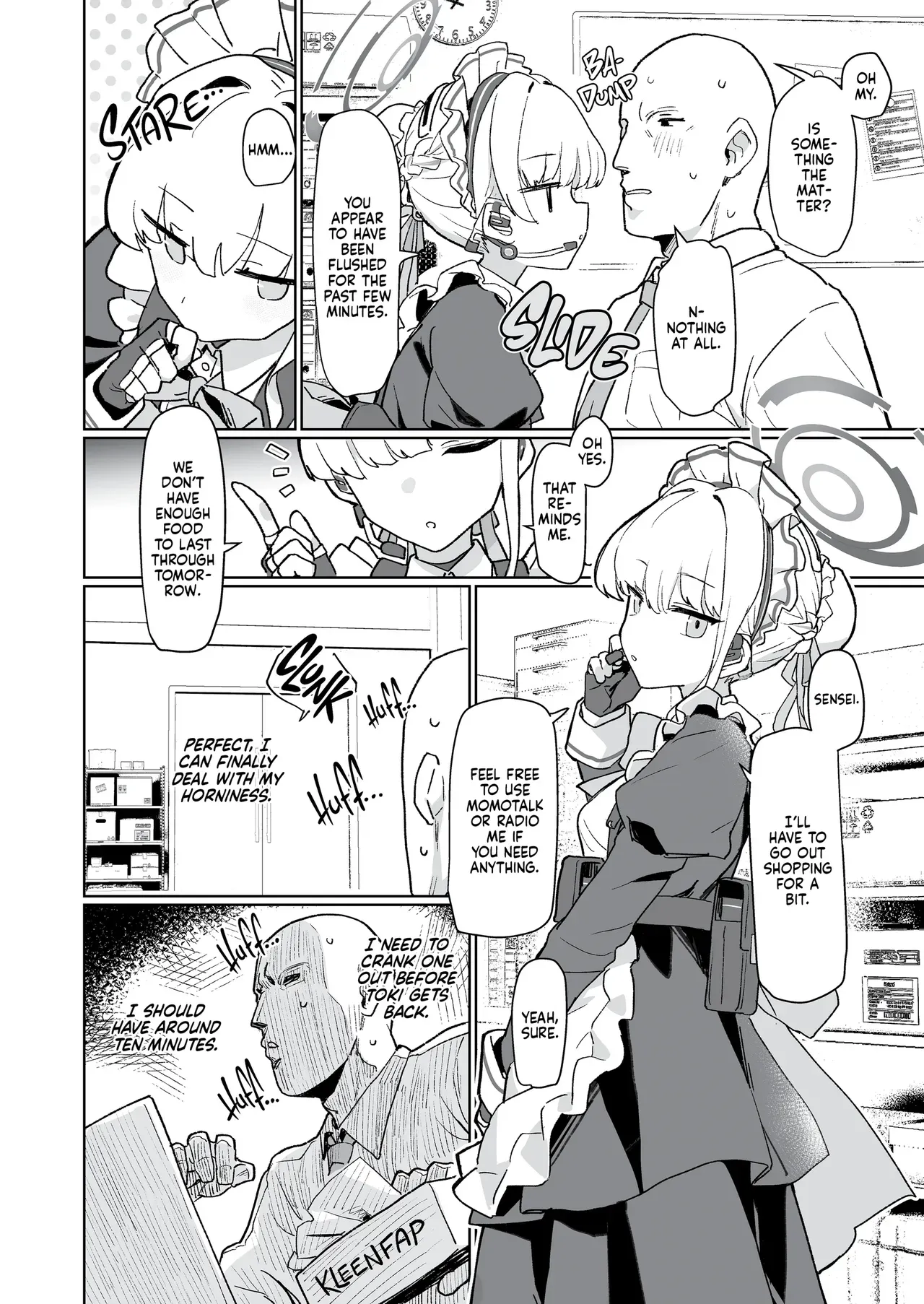 [Ballistic onahole (Б)] Dokidoki Toki Meki Maid Kiss | Maid Made for Making Out (Blue Archive) [English] [Summer Salt] [Decensored] [Digital] - Page 3