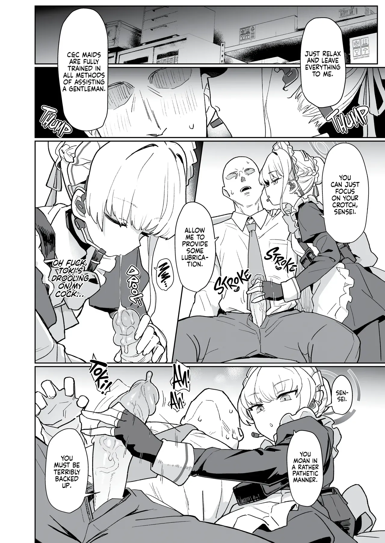 [Ballistic onahole (Б)] Dokidoki Toki Meki Maid Kiss | Maid Made for Making Out (Blue Archive) [English] [Summer Salt] [Decensored] [Digital] - Page 5