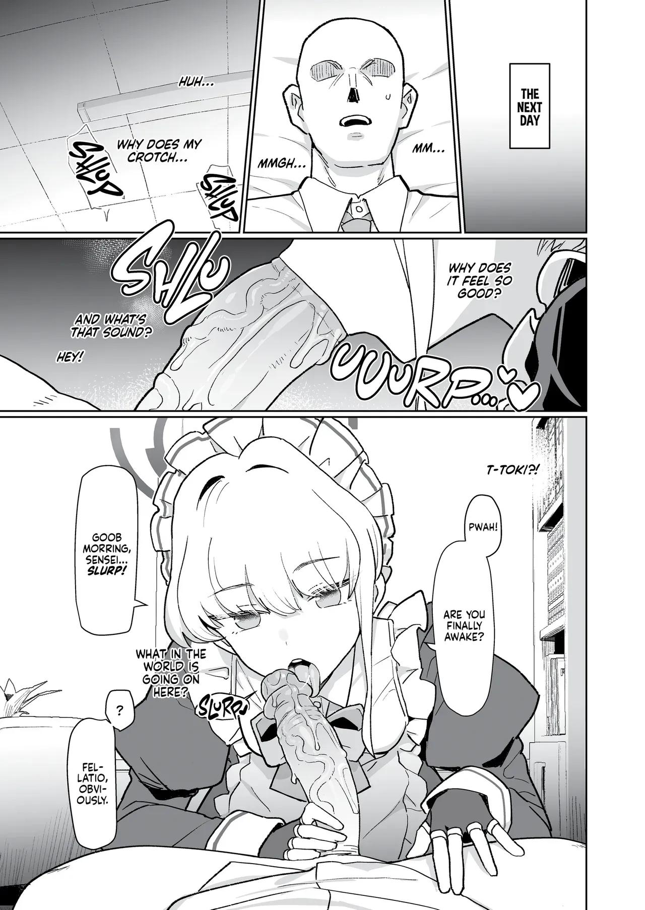[Ballistic onahole (Б)] Dokidoki Toki Meki Maid Kiss | Maid Made for Making Out (Blue Archive) [English] [Summer Salt] [Decensored] [Digital] - Page 8