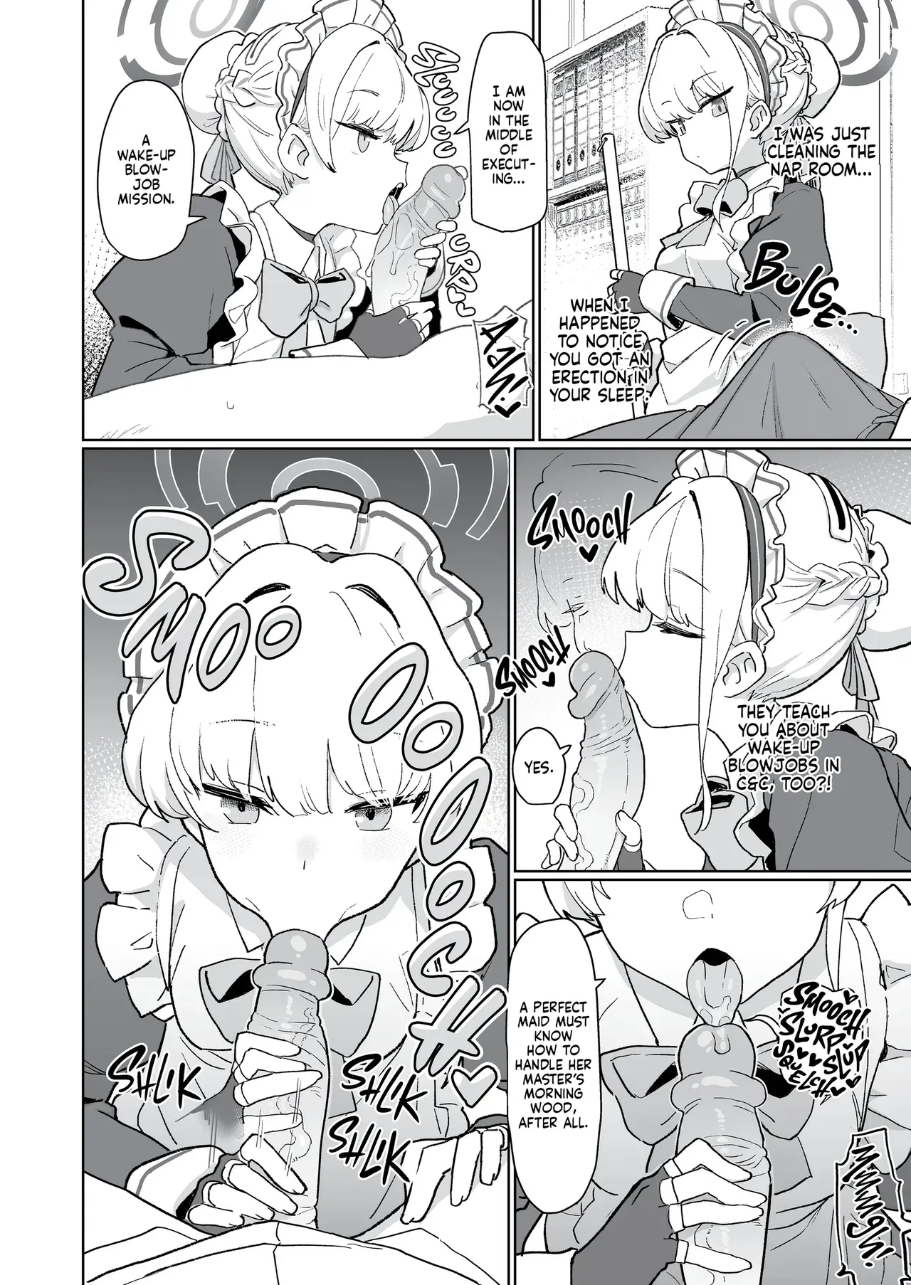 [Ballistic onahole (Б)] Dokidoki Toki Meki Maid Kiss | Maid Made for Making Out (Blue Archive) [English] [Summer Salt] [Decensored] [Digital] - Page 9