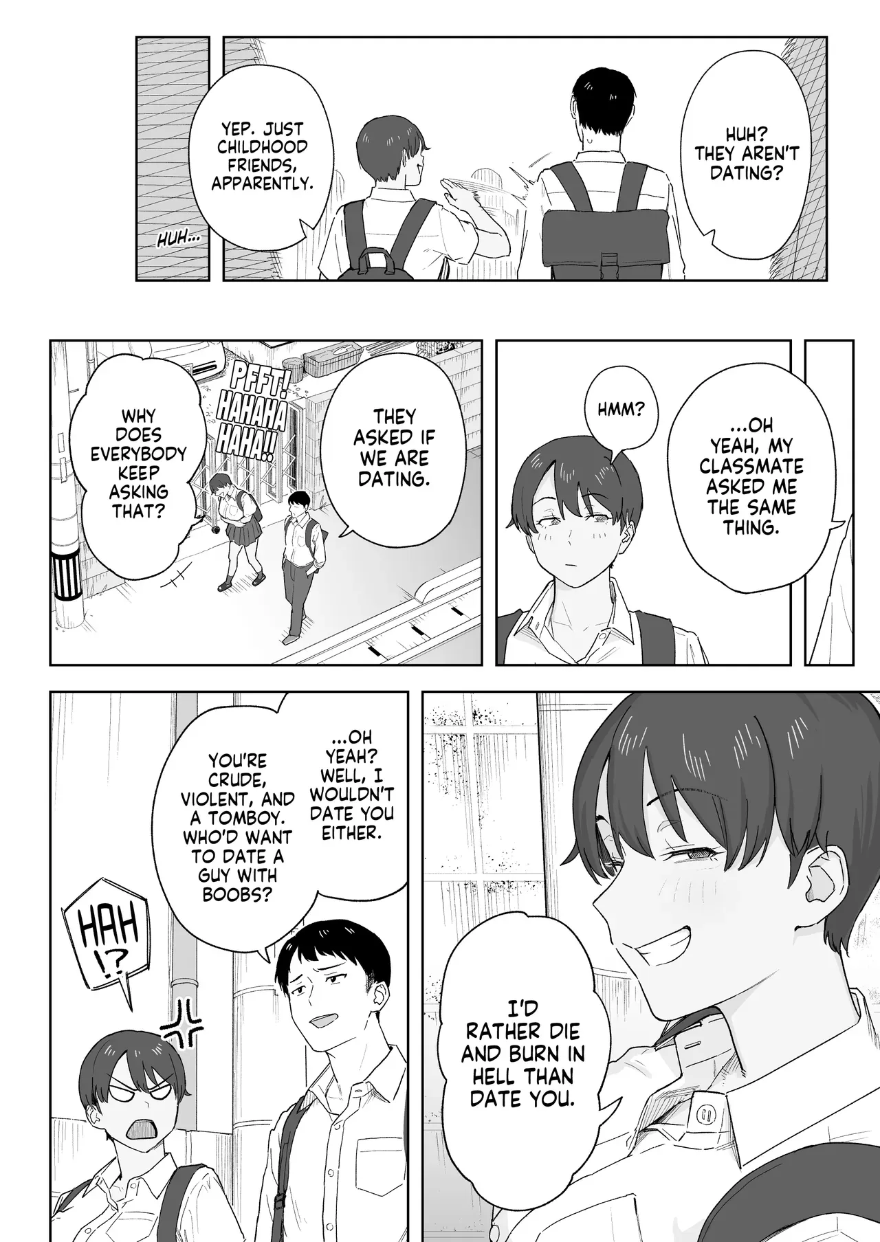 [Natsuzo] Mukashi Kara Otokoppoi Osananajimi mo Chanto Mesu ni Sodachimashita | Even my Tomboy Childhood Friend Grew up Into a Proper Female [English] [NudeSalad] - Page 3