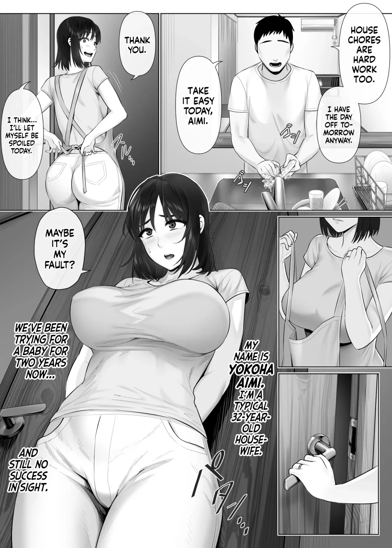 [Mitsumitsu Niku (Hikitogu)] LeveChi na Swapping 2 ~Hatsu Zecchou de Iki Kuruu Tsuma Hen~ | Swinging With the Pros 2: A Housewife's First Orgasm [English] [head empty] - Page 4