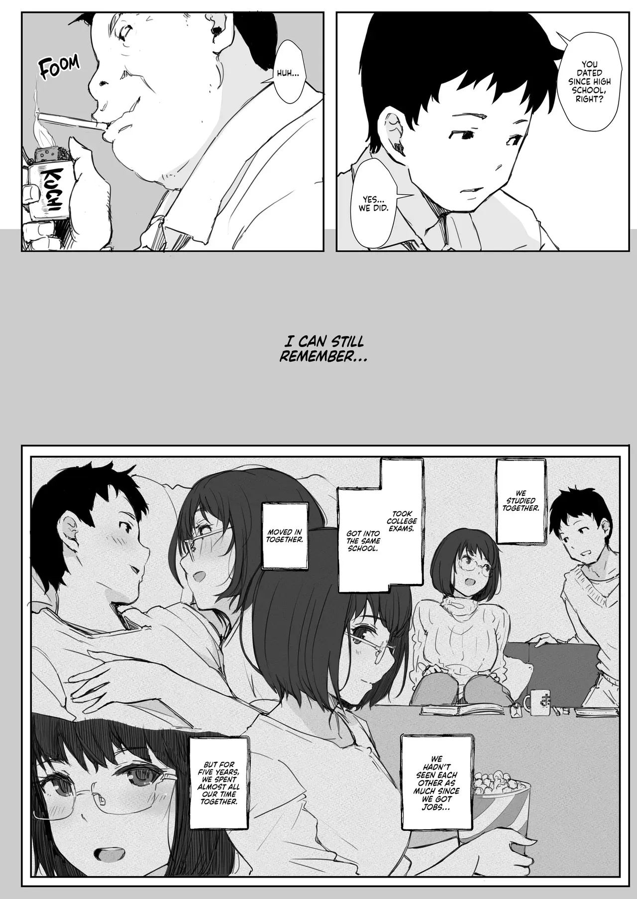 [Arakureta Monotachi (Arakure)] Kimi no Kanojo Yokatta yo. Meganekko NTR Tanpenshuu | Your Girl's a Good Lay [English] [J18] [Decensored] [Digital] - Page 4