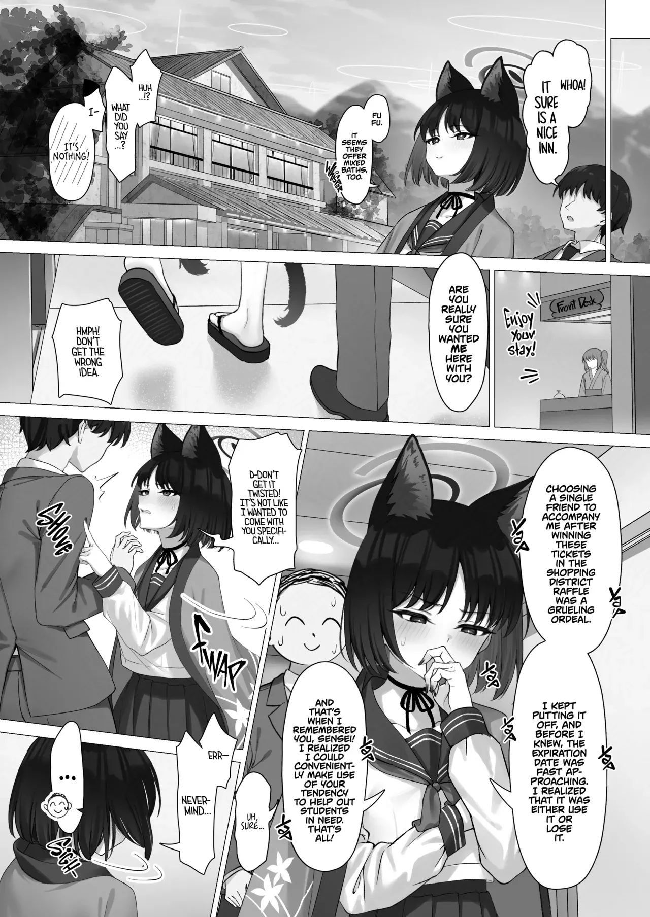 (C105) [PIZZANIA COMPANY (Pizza)] Kikyou to Oshinobi Ryokou | A Clandestine Trip With Kikyou (Blue Archive) [English] [TheWhiteLine] [Digital] - Page 5