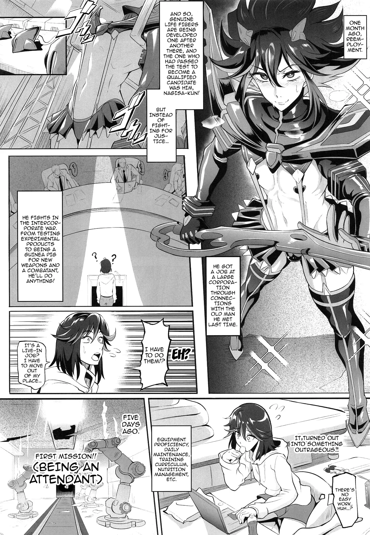 (C106) [TOPGUN (Puripuri JET)] Josou Cosplayer Nagisa II Saishuushokusaki ga Josou Heroine datta Ken / Crossdressing Cosplayer Nagisa ♂ 2 - How My New Employment Turned Out To Be As A Heroine (Kill la Kill) [English] {Doujins.com} - Page 6