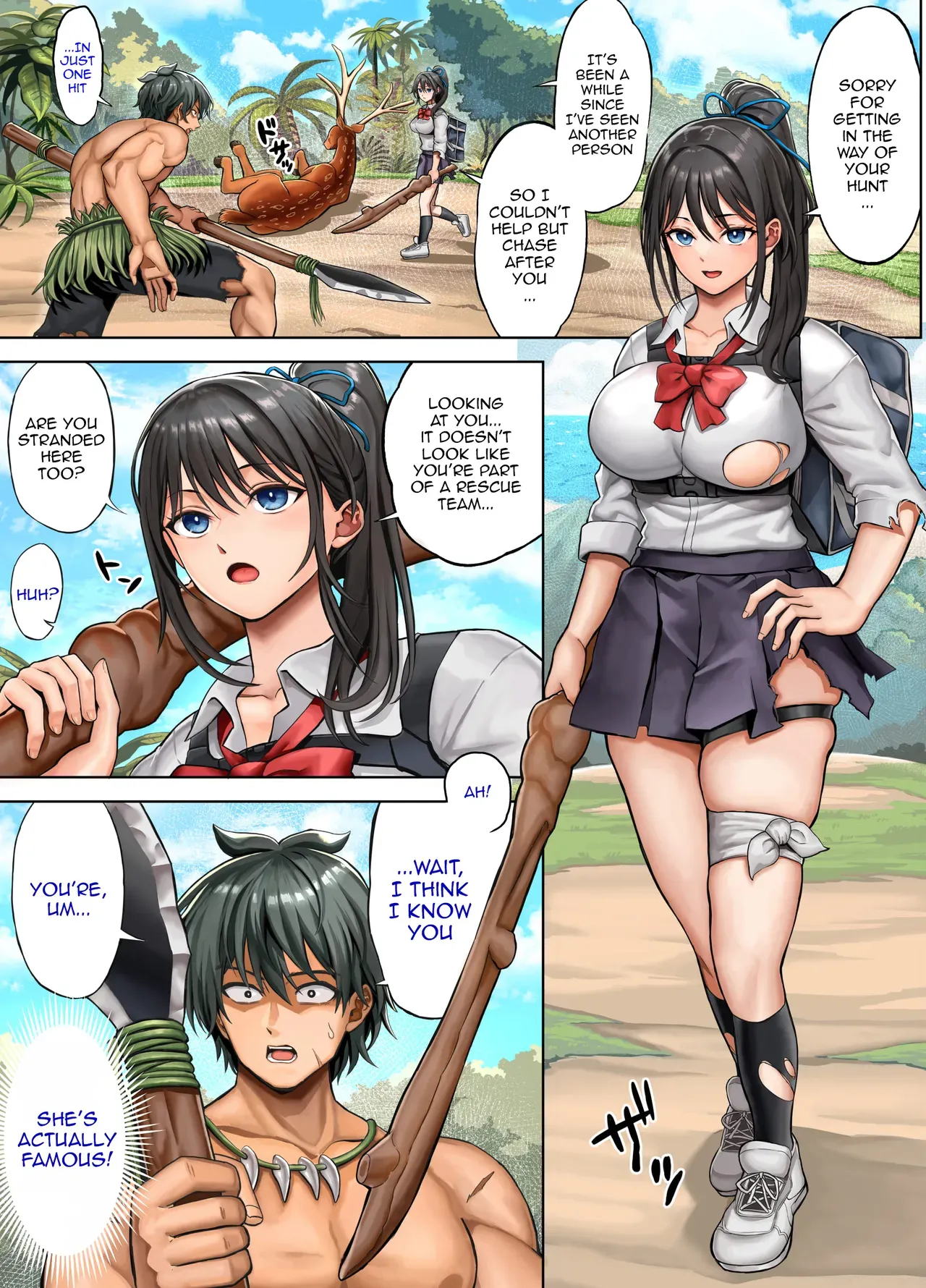 [Hokekiyo Carnival (Houhokekiyo)] Mujintou Sounan Harem 2 Ch.1-2 | Deserted Island Castaway Harem 2 Ch.1 [English] {Doujins.com} - Page 8