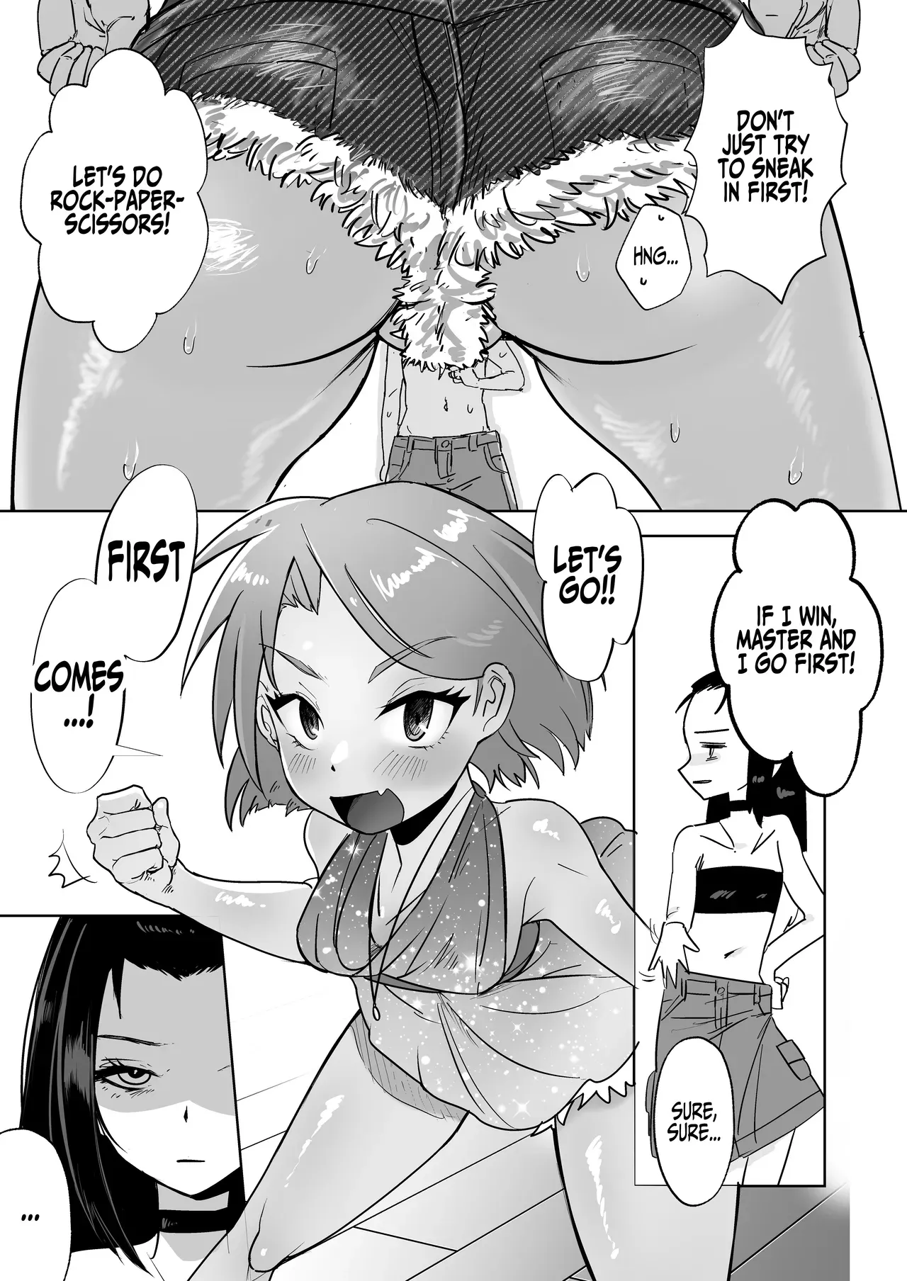 [Toriaezu Milk (konpa)] Goshujinsama to Ecchi ga daisuki na Otoko no Ko o Mimamoru Hon [English] - Page 5