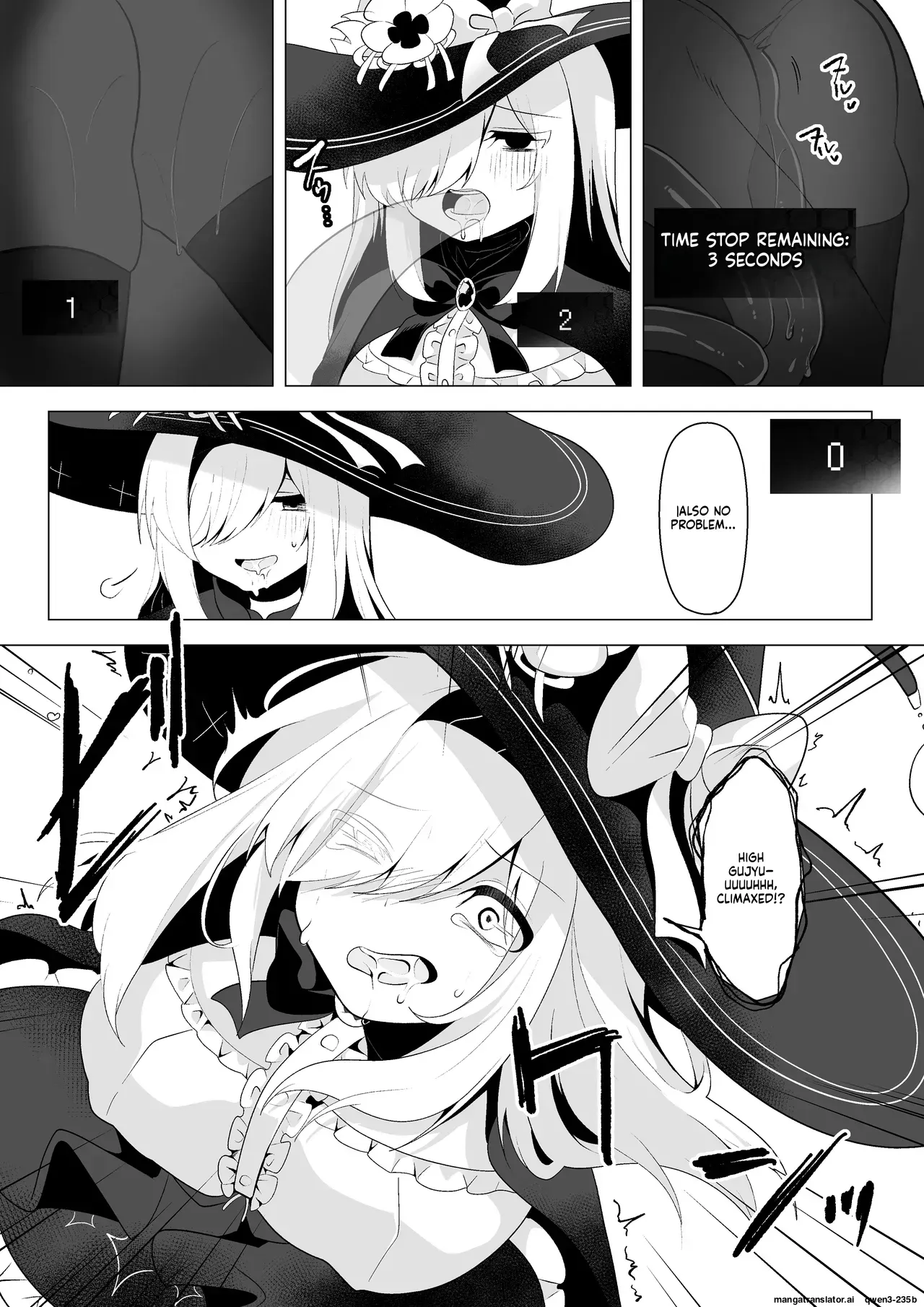 [Umebatake (Akinashi Koyomi)] ETD ~Jikan Teishi Wana ni Kizukanai Mama Ichibyou Datte Gaman Dekizu ni Renzoku Zecchou Shite Shimau Onna Madoushi~ (SCANMTL) - Page 10