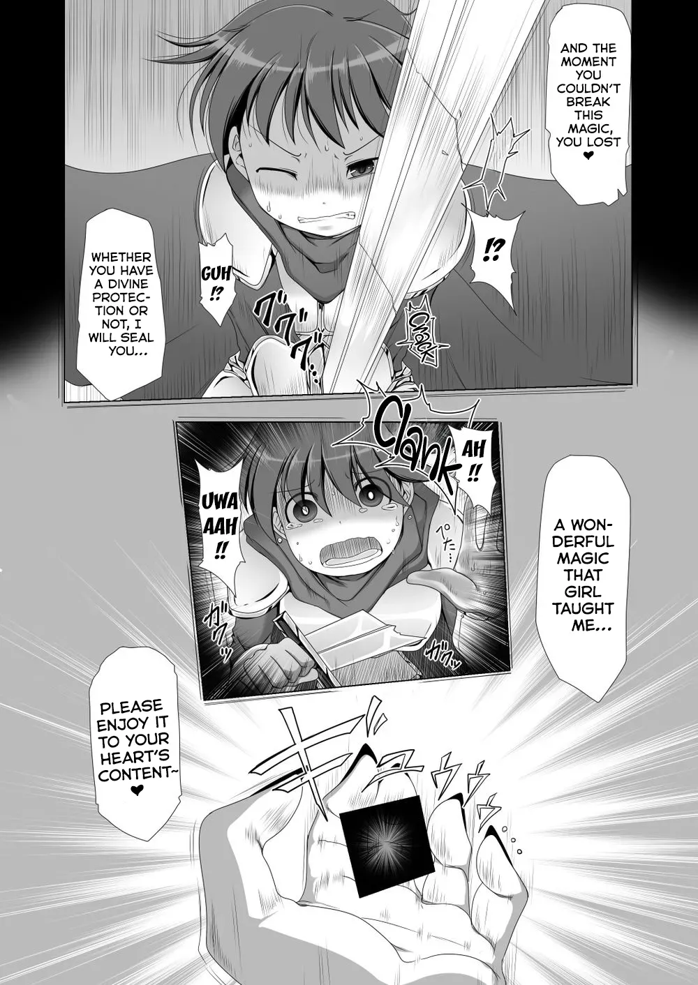 [Fukakutei Kuukan (aruva)] Seirei no Kago no Chikara de Nando mo Fukkatsu Dekiru hazu datta Yuusha wa Maou ni Yotte Chinpo BOX ni Sarete shimaimashita [English] [Kumoku] - Page 5