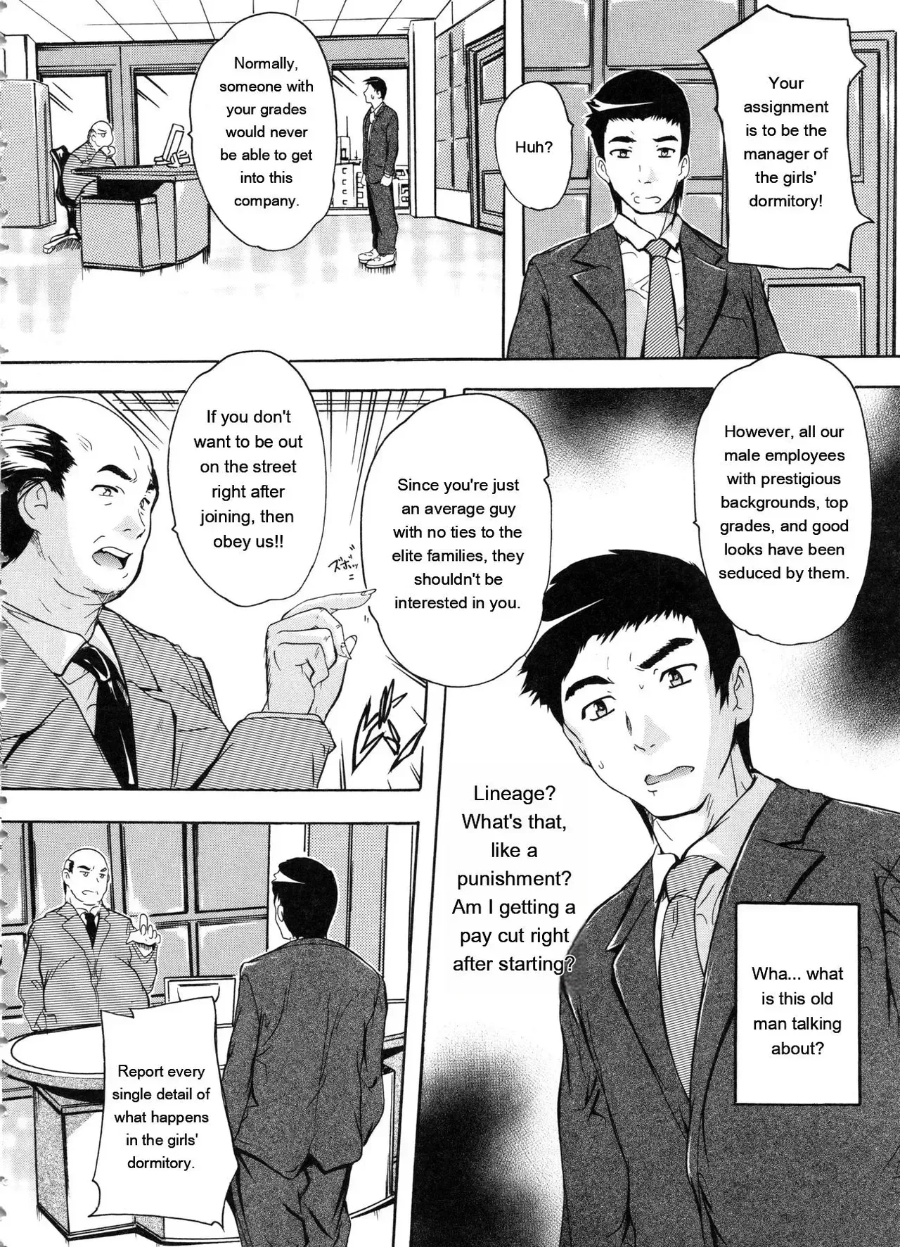 [Natsuka Q-Ya] Juumin Zenin Ninshin Kibou! Joshiryou Kanrinin [Eng][MTL] - Page 7