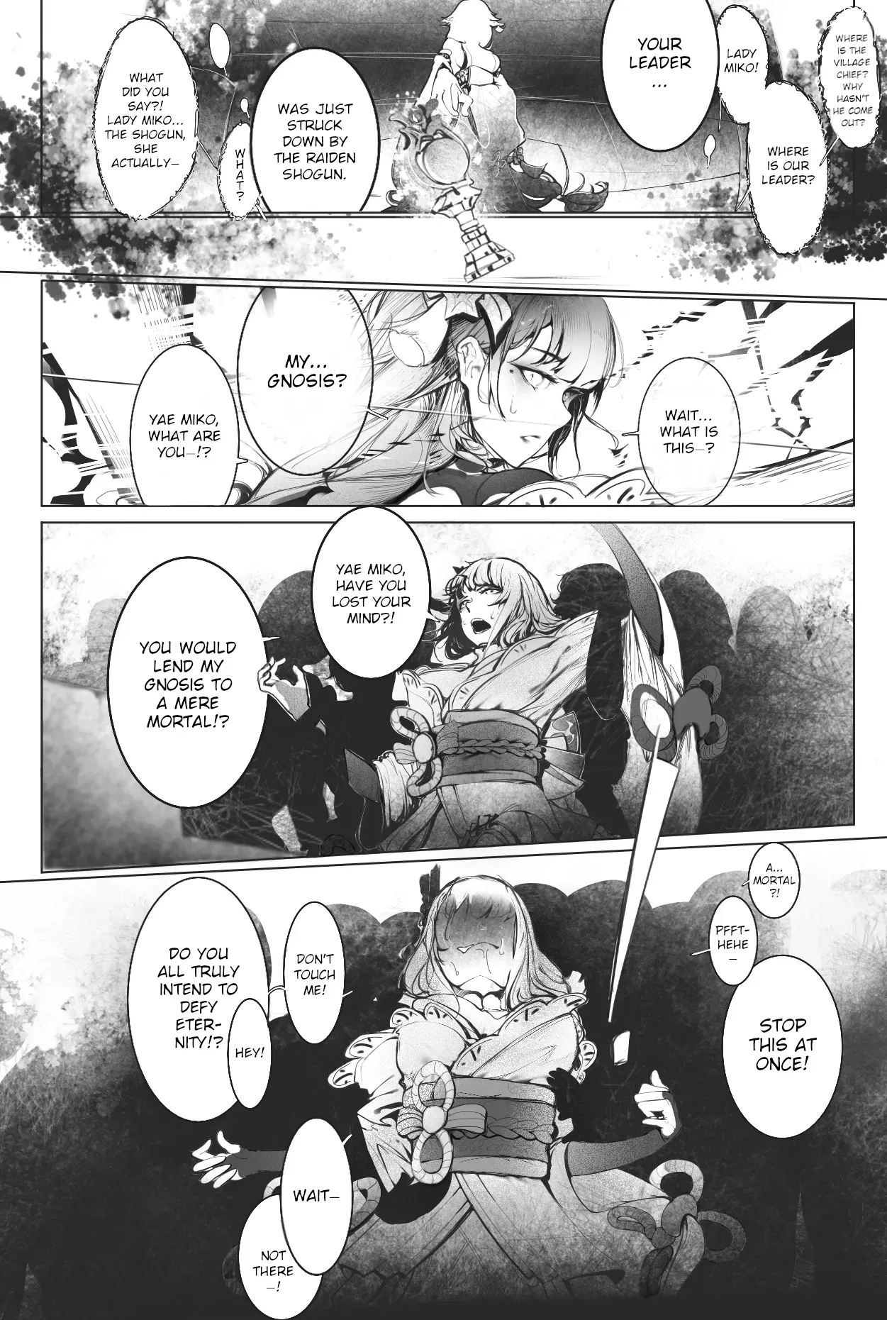 [Youyu Mogu] Raiden Shogun and Yae Miko [English] - Page 3