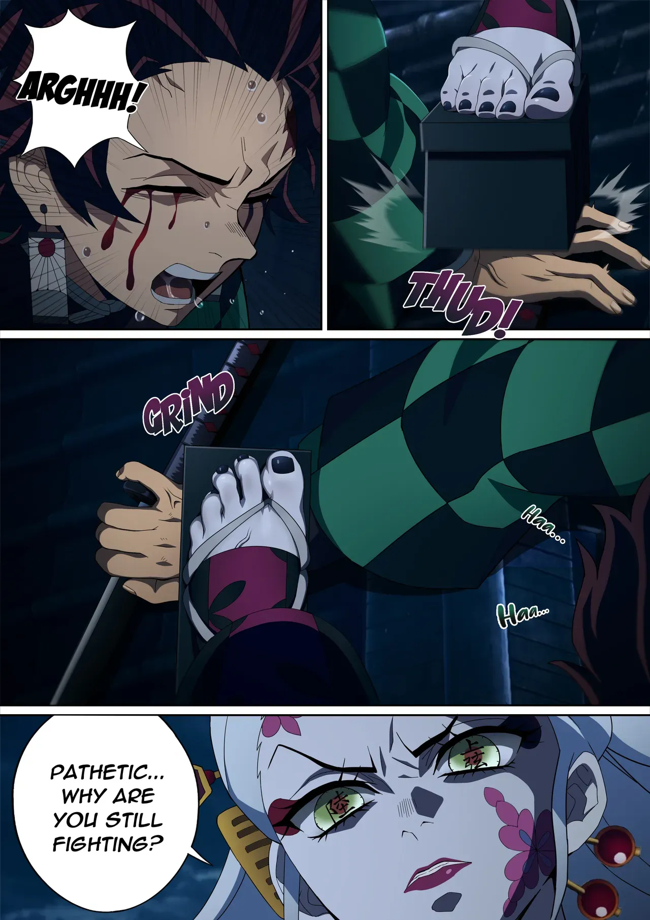 [FootCroft] Daki’s Blood Demon Art: Trample 堕姫の血鬼術・紅蓮践踏 (Part 1+Part 2) - Page 4