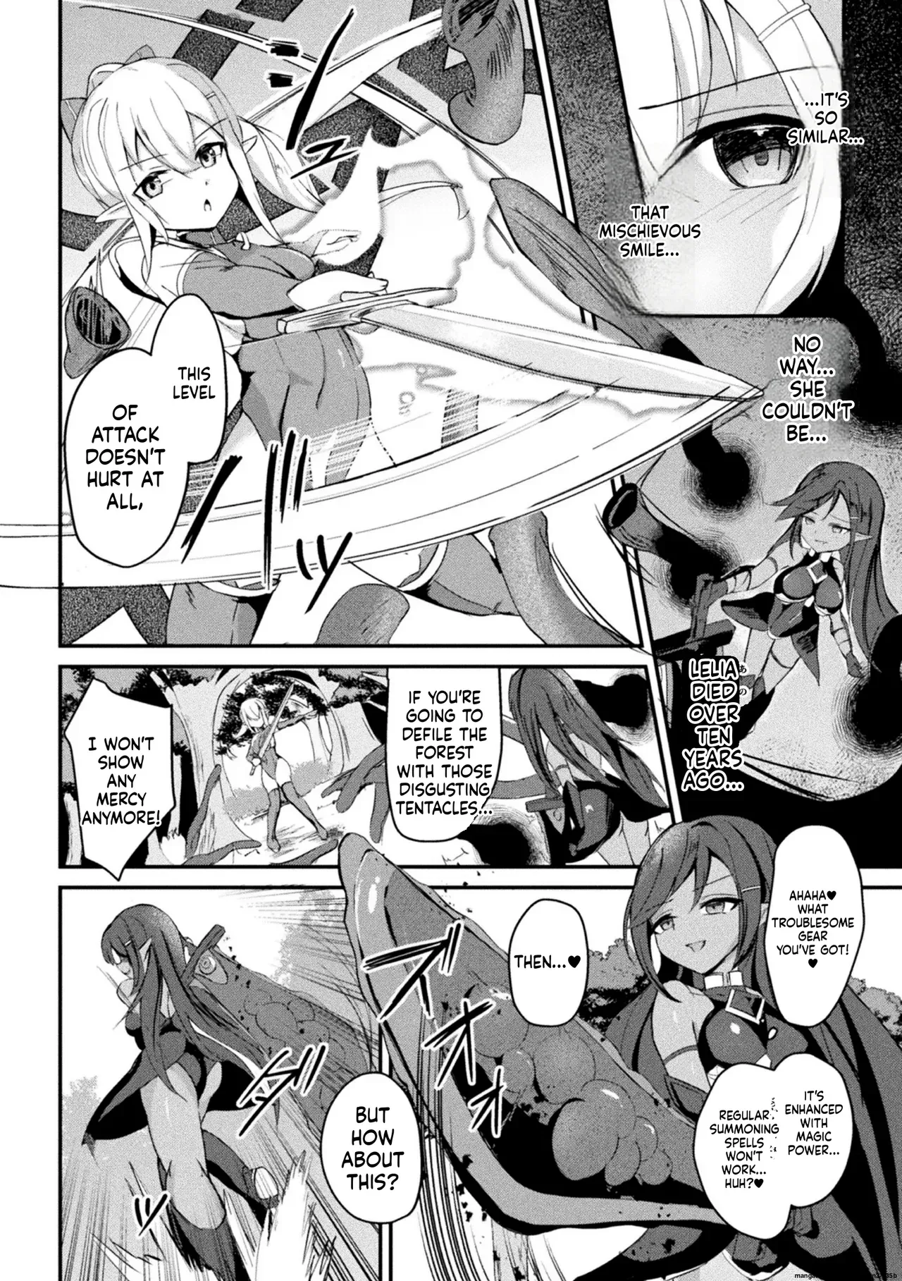 [Aoba Soyogi] Suigeki no Cattleya ~Midaresaku Naedoko no Elf Kenshi~ (2D Comic Magazine Akuochi Shokushufuku Vol.1) (SCANMTL) - Page 2