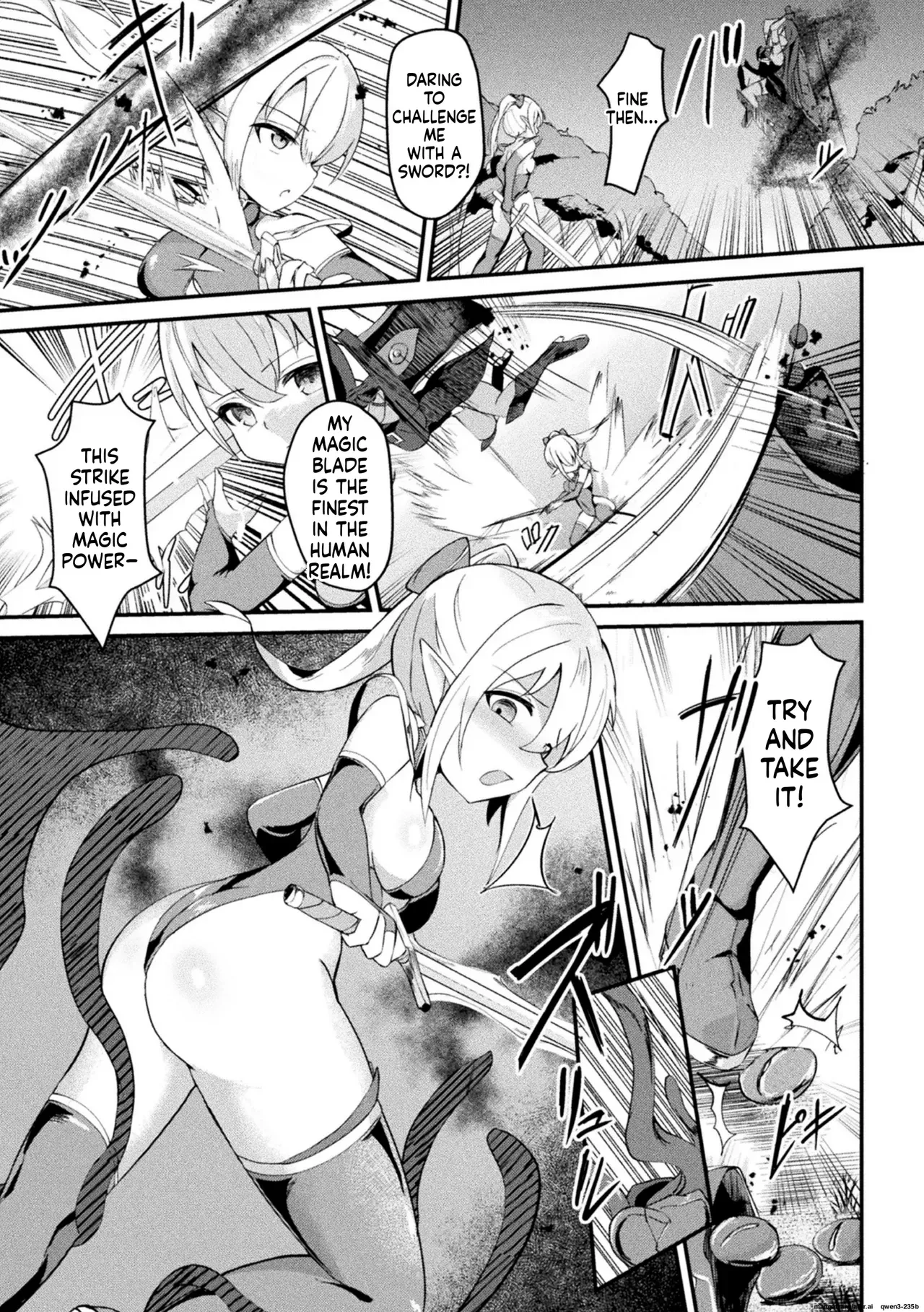 [Aoba Soyogi] Suigeki no Cattleya ~Midaresaku Naedoko no Elf Kenshi~ (2D Comic Magazine Akuochi Shokushufuku Vol.1) (SCANMTL) - Page 3