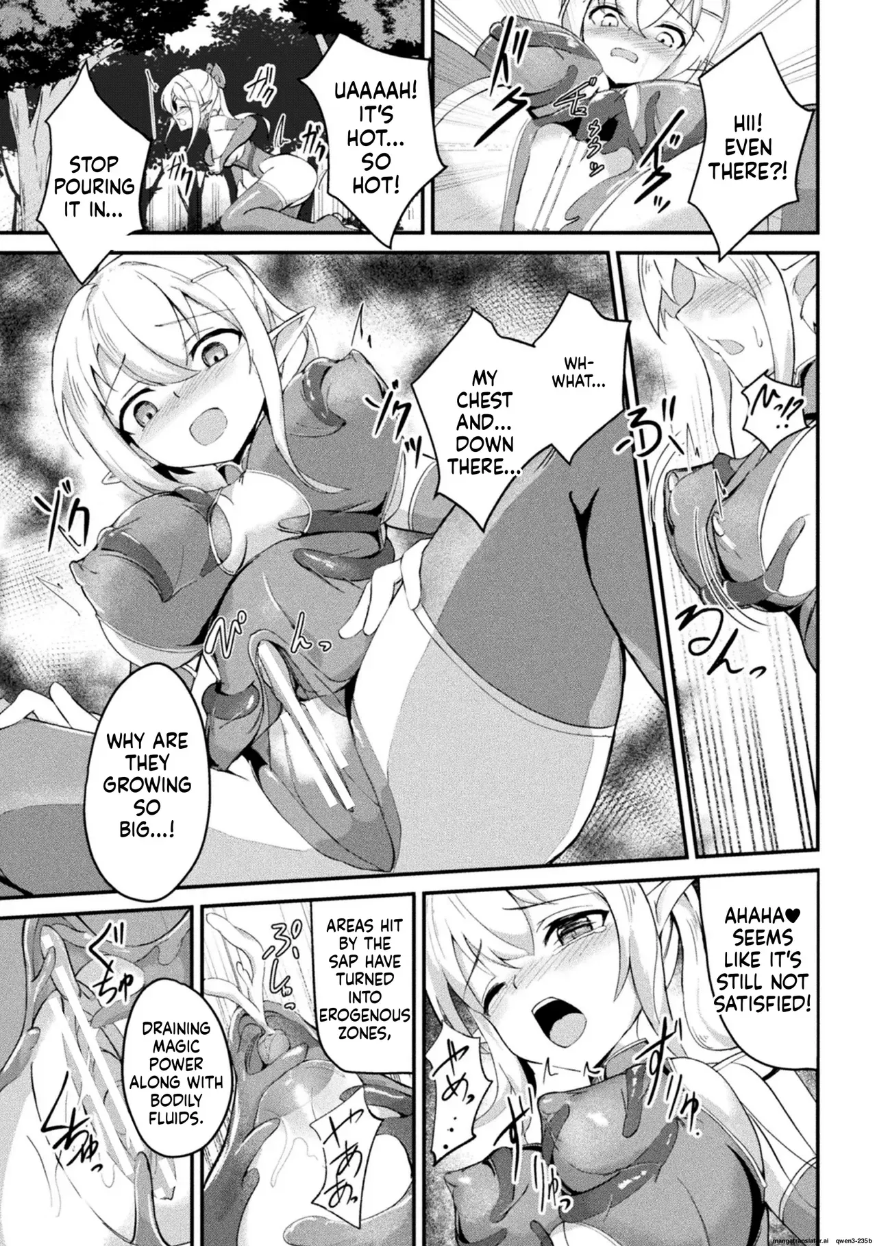 [Aoba Soyogi] Suigeki no Cattleya ~Midaresaku Naedoko no Elf Kenshi~ (2D Comic Magazine Akuochi Shokushufuku Vol.1) (SCANMTL) - Page 9