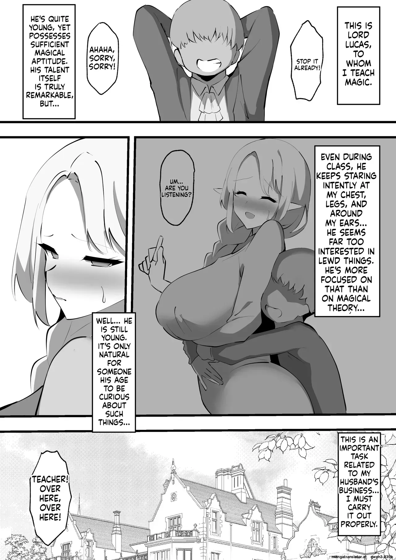 [Coconut Milk (Ciel)]Lewd Corruption Magic Lesson ~The Married Elf Wife Becomes the Perverted Noble's Impregnating Meat Toilet~ - Page 3