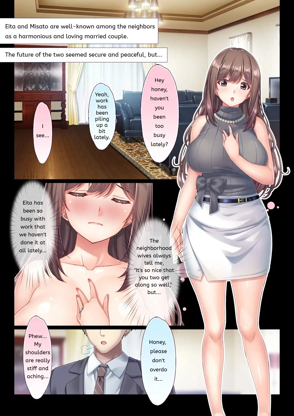 [Ohmiya Tsukasa] Konyoku Gifu Onsen Otto no Yoko de Gifu Chinpo o Kuwaekomu Tsuma no Manko Ikasaremakuri de Nakadashi Sarete Haramasareru (English) MTL - Page 3