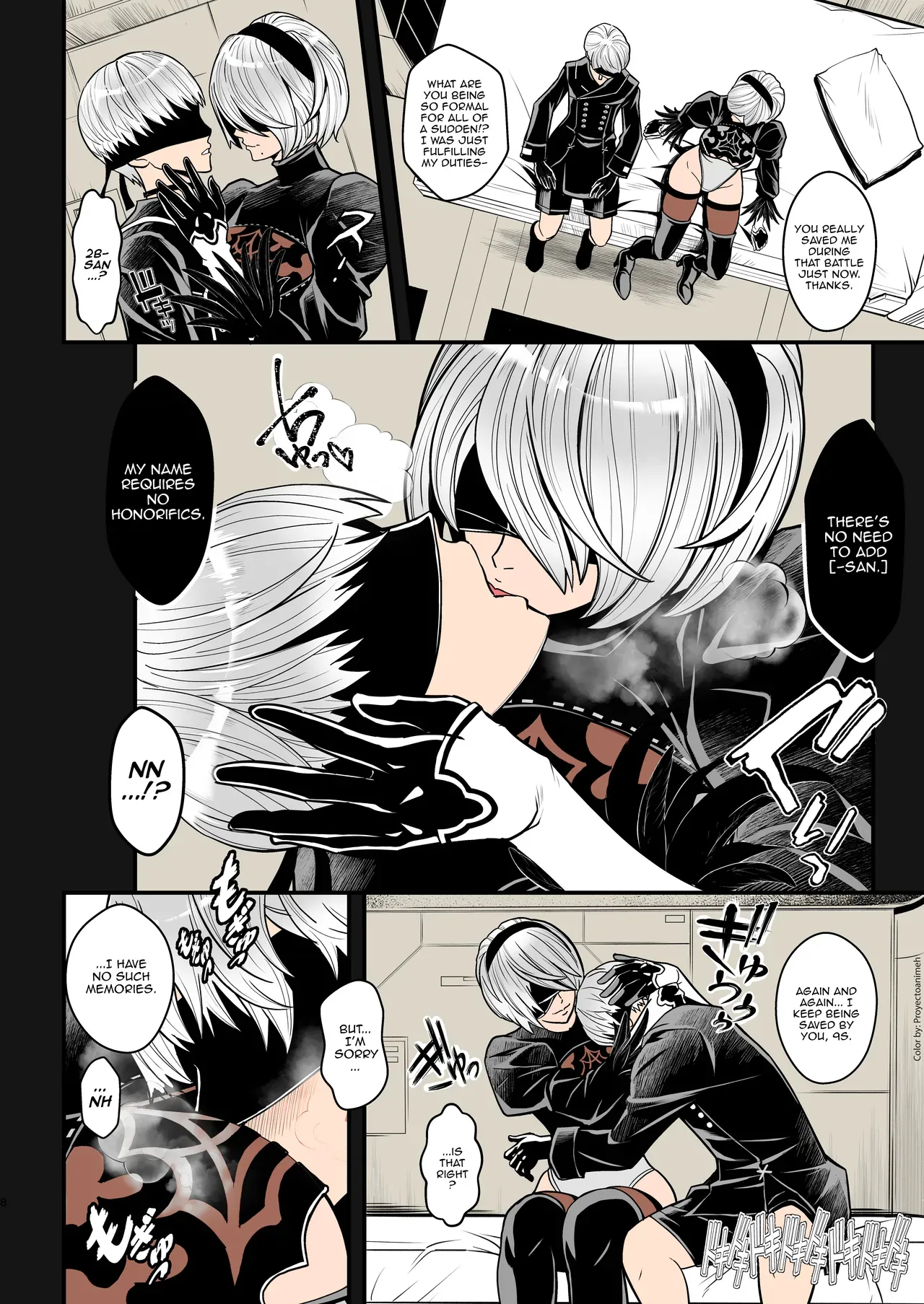 Onna Senshinokyuusoku   Female Warrior Rest (Nier_ Automata) [English] Colorized - Page 8